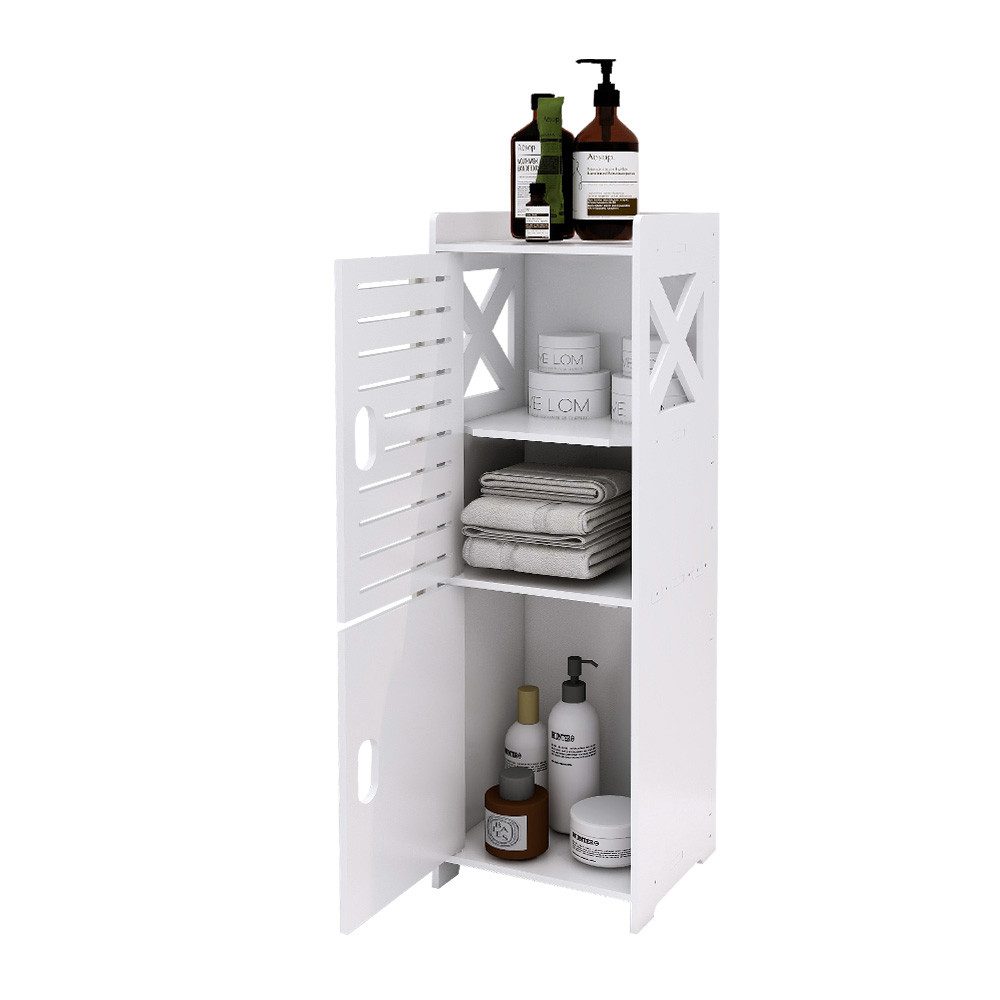 JEOBEST Badkommode Aufbewahrungsschrank, kleiner Schrank, (1-St, Badregal), Schmal mit Tür, 24x22x75 cm