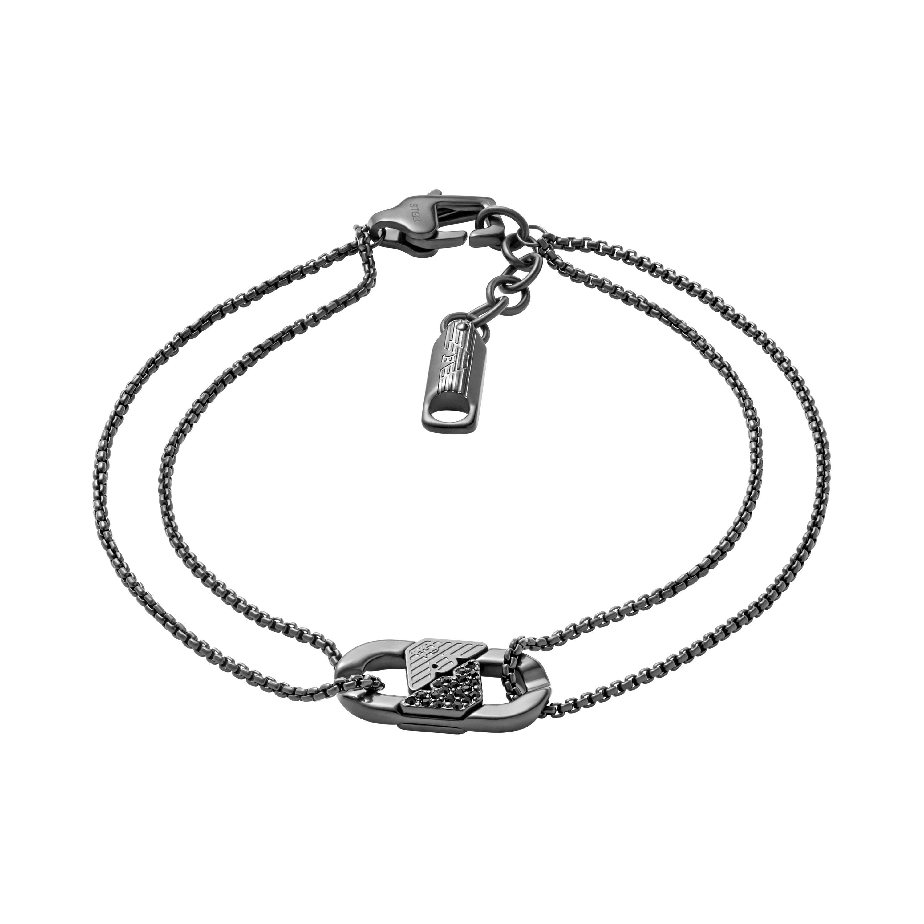 Emporio Armani Armband Schmuck Geschenk Edelstahl, mit Glasstein