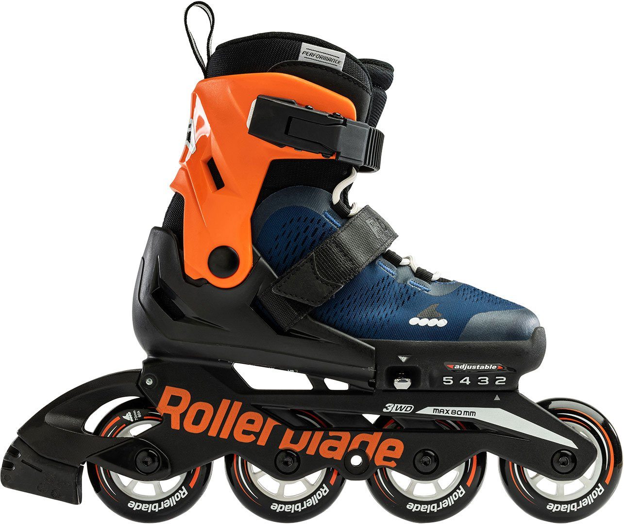 ROLLERBLADE Inlineskates ROLLERBLADE MICROBLADE Inline Skate midnight blue/warm orange