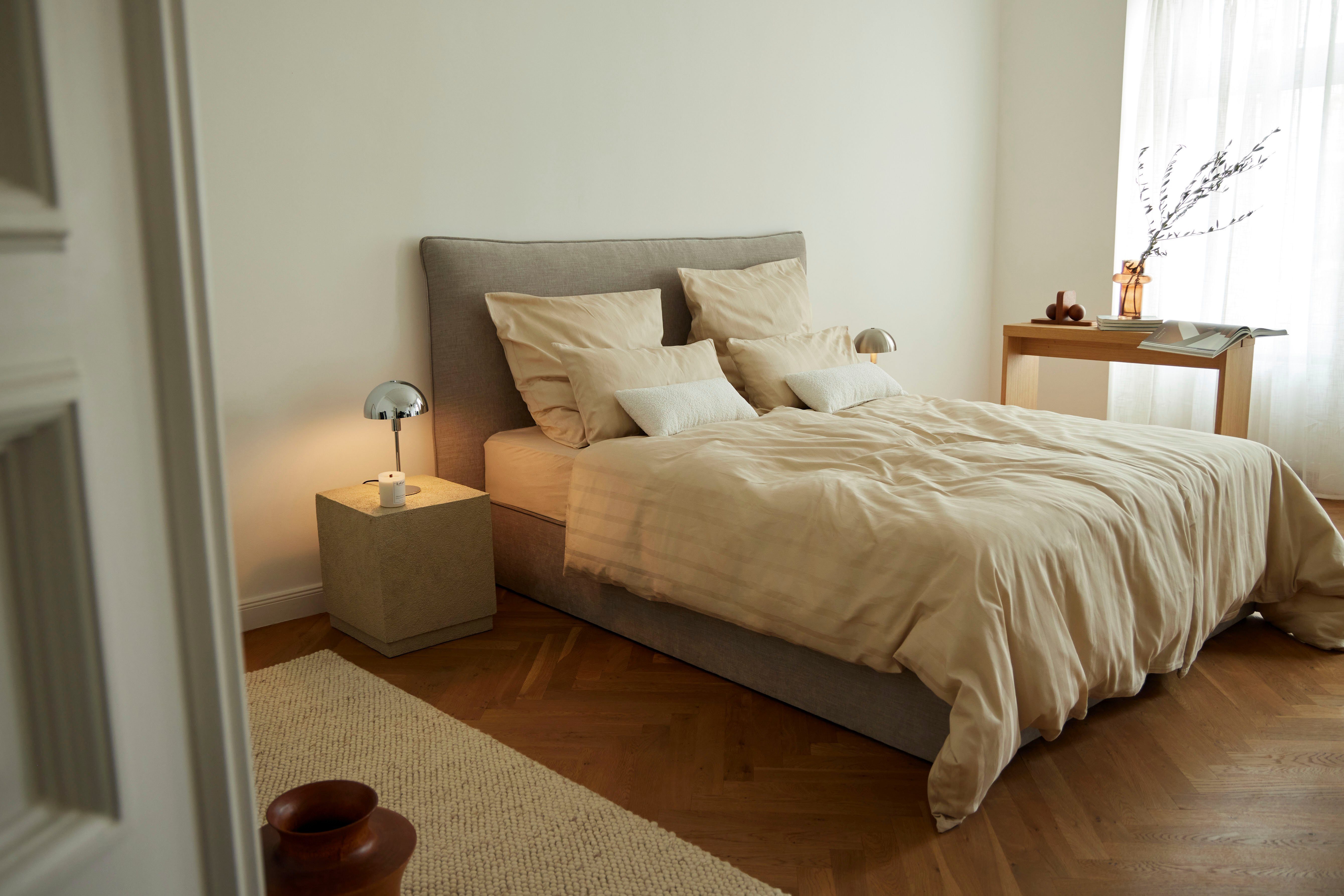 LeGer Home by Lena Gercke Bettwäsche Leonore, Mako-Satin, 2 teilig, Mako-Satin Streifen aus 100% Baumwolle, Größe ab 135x200 cm – Bild 5 von 5