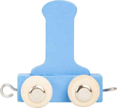 Small Foot Spielzeug-Zug Buchstabenzug Namenszug I blau Dekozug Holz, (Set, 1-tlg., 1), Einzigartiges Design, Made in Germany
