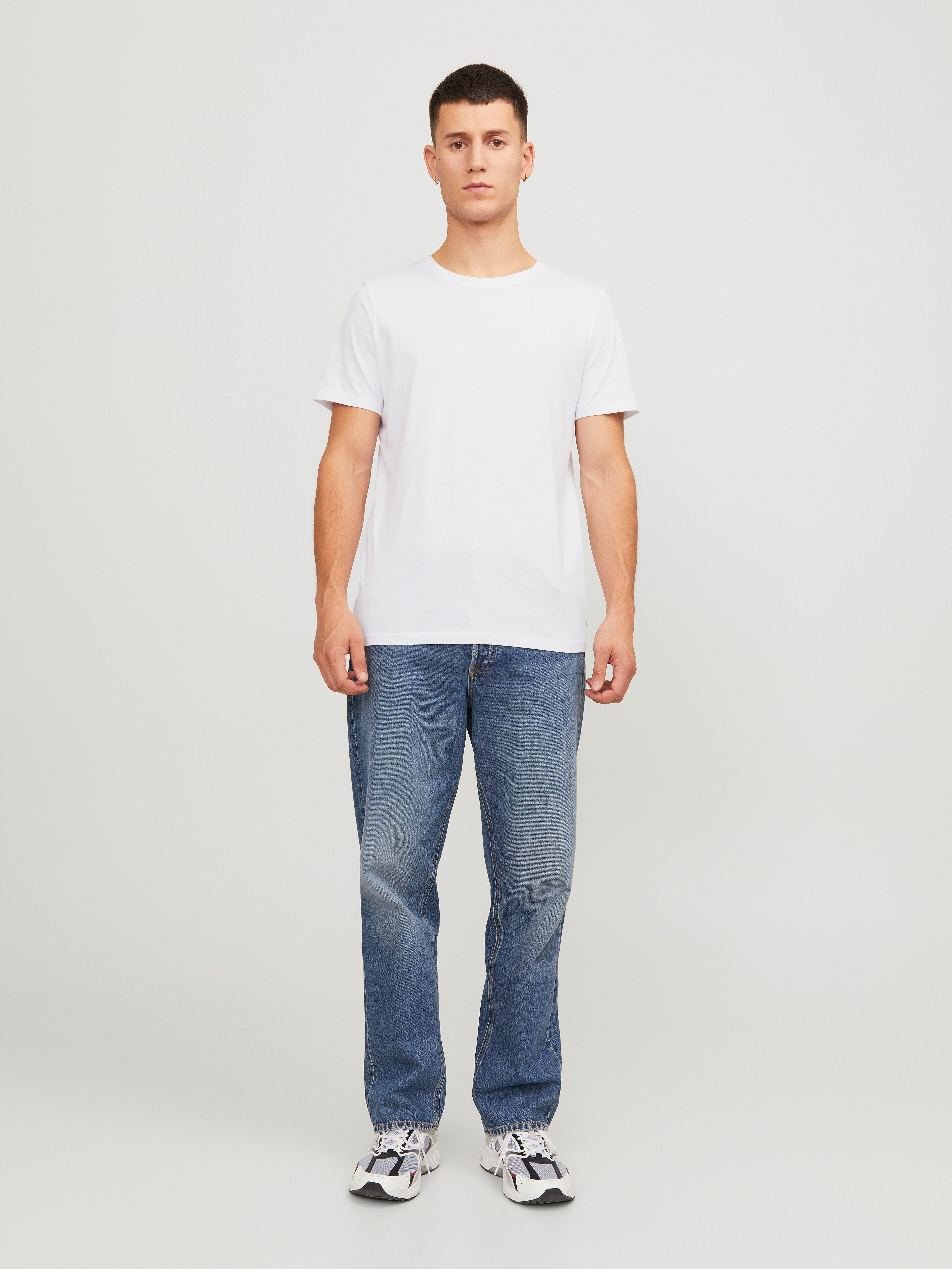 Jack & Jones T-Shirt JJEORGANIC BASIC TEE SS O-NE 5PK MP NOOS (Packung, 5-tlg., 5er-Pack)