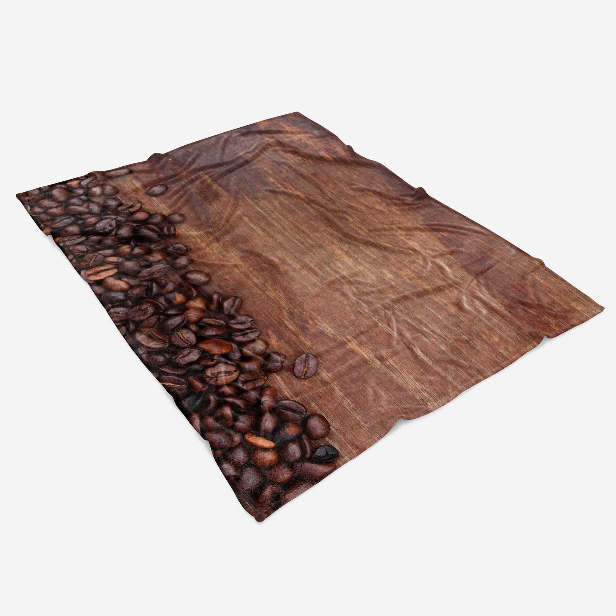 Saunatuch Art Brett, Baumwolle-Polyester-Mix Strandhandtuch mit Handtuch Kuscheldecke Handtücher Kaffeebohnen Fotomotiv Sinus (1-St), Handtuch