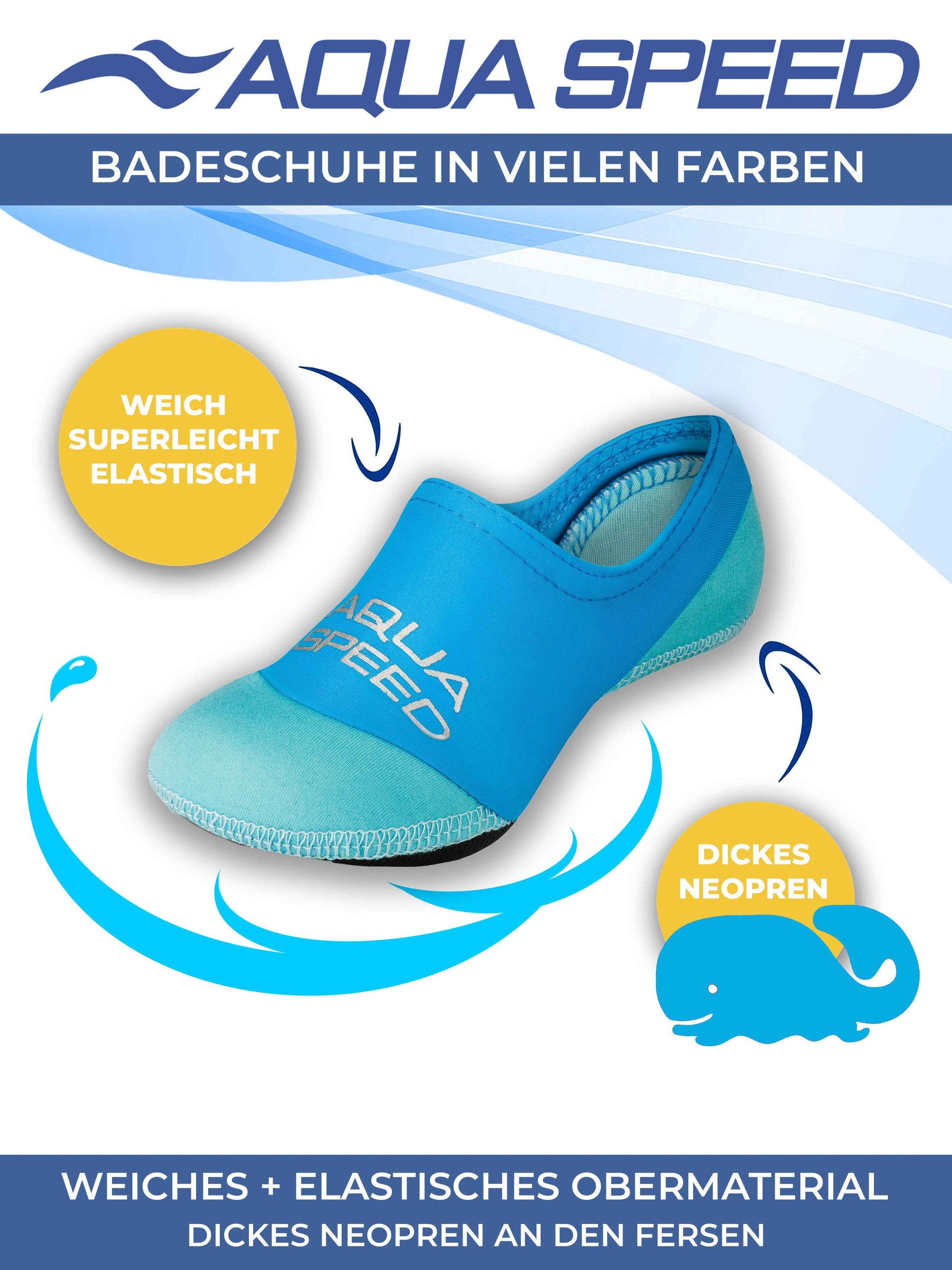 Aqua Speed Strandsocken Kinder 24/25 – Bequem & elastisch für Wassersport Wasserschuh (Neoprensocken mit Grip – angenehm & wasserfest, Neopren Wassersocken Schw – Bild 4 von 5