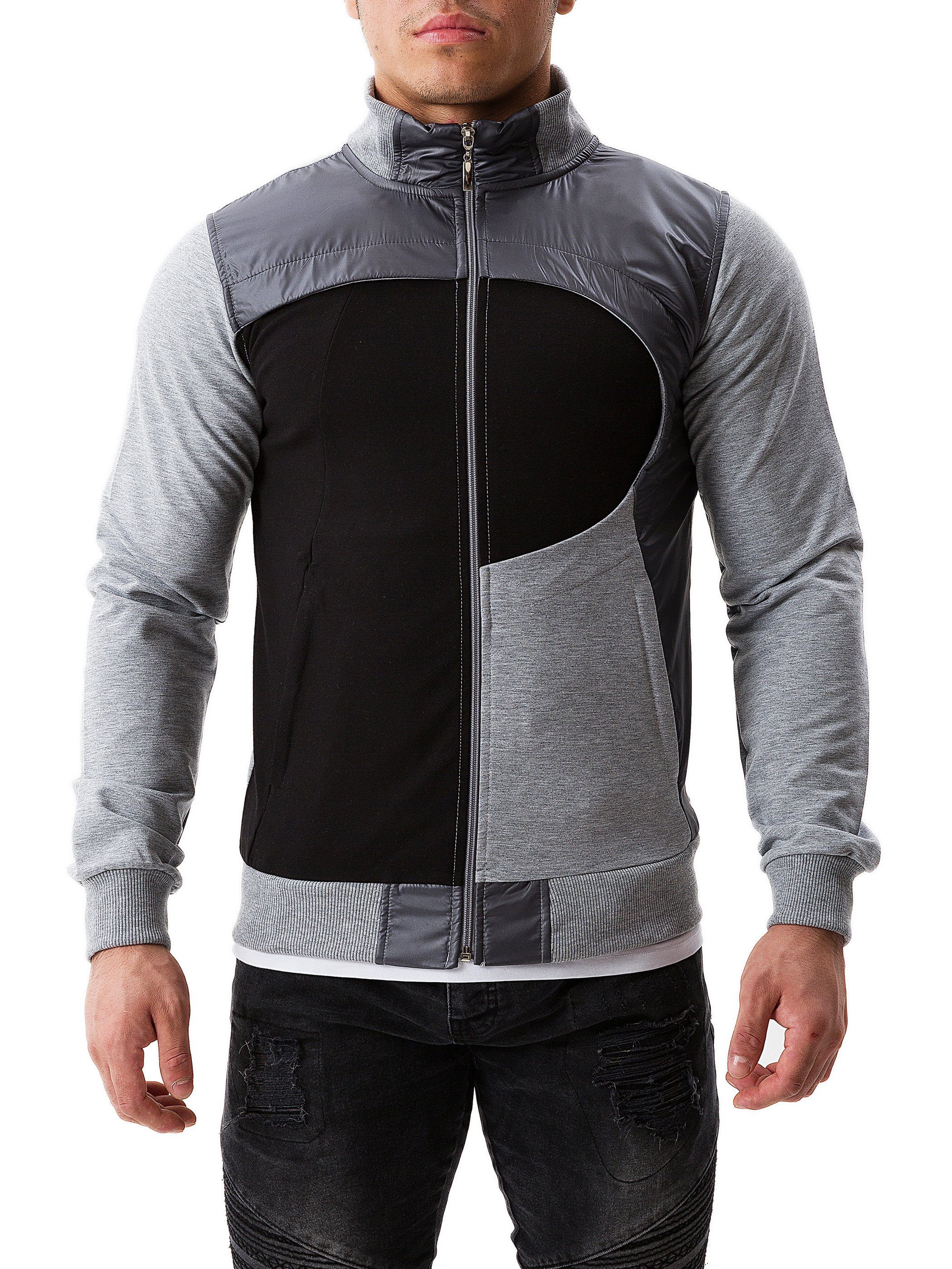 Yazubi Sweatjacke Diego Reißverschluss Jacket Mit Grau (grey/anthra/black)