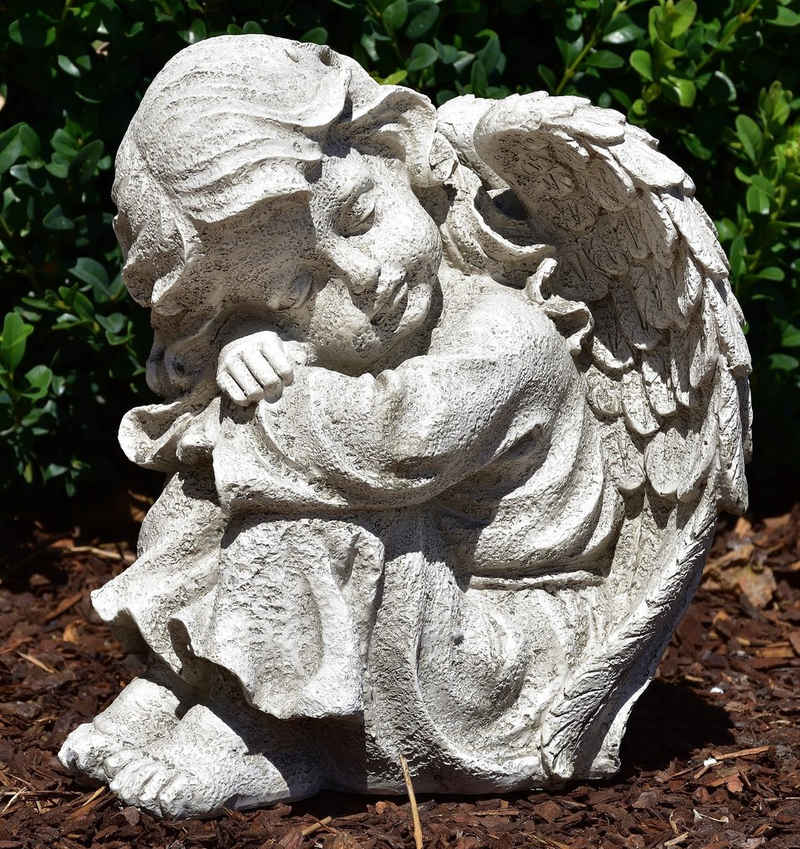 MystiCalls Engelfigur Engel Mädchen - Engelfigur Gartenfigur Grabengel Allerheiligen (1 St), Wetterfest