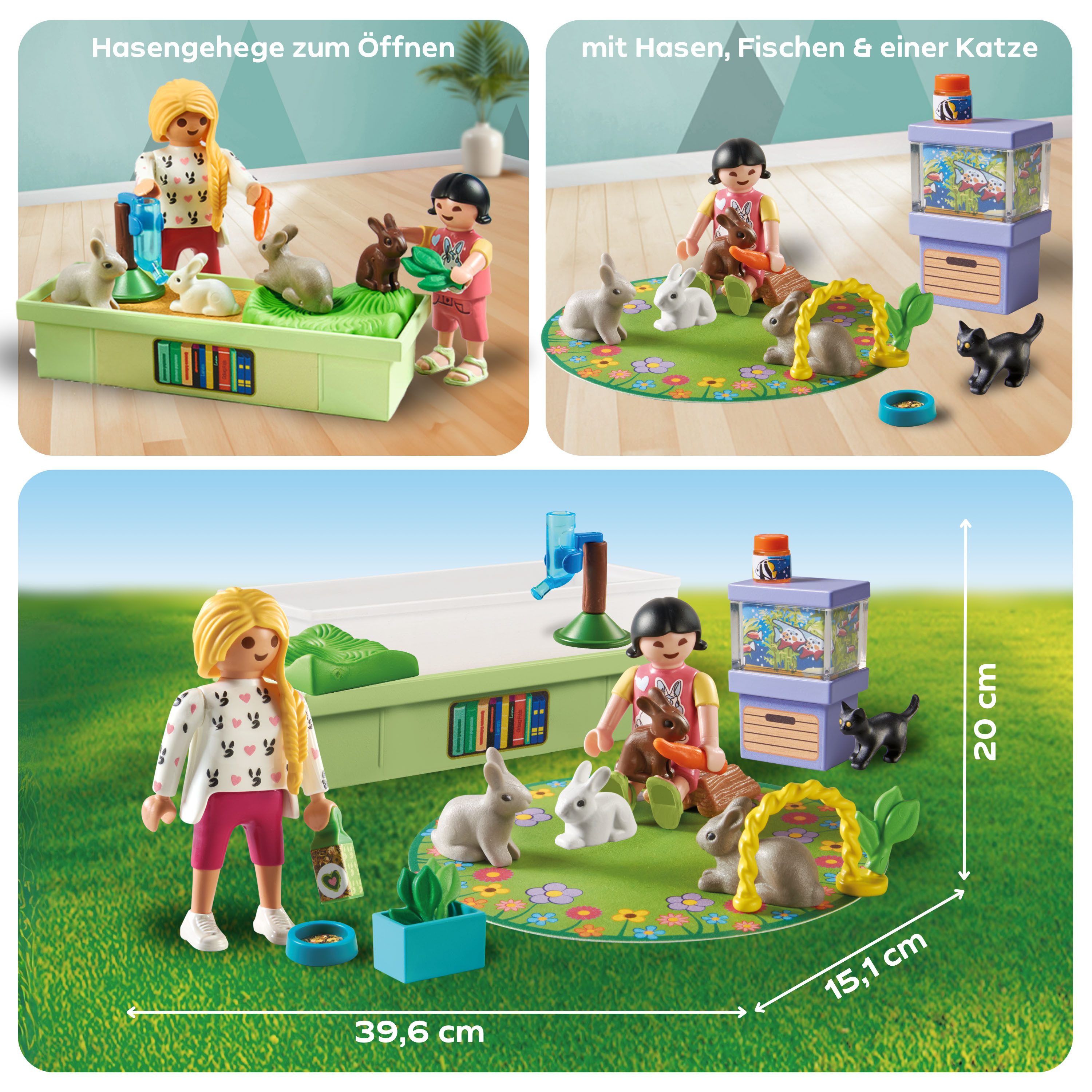 Playmobil® Familie mit Hasen (71753), Playmobil My Life Konstruktions-Spielset, (30 St) – Bild 4 von 5