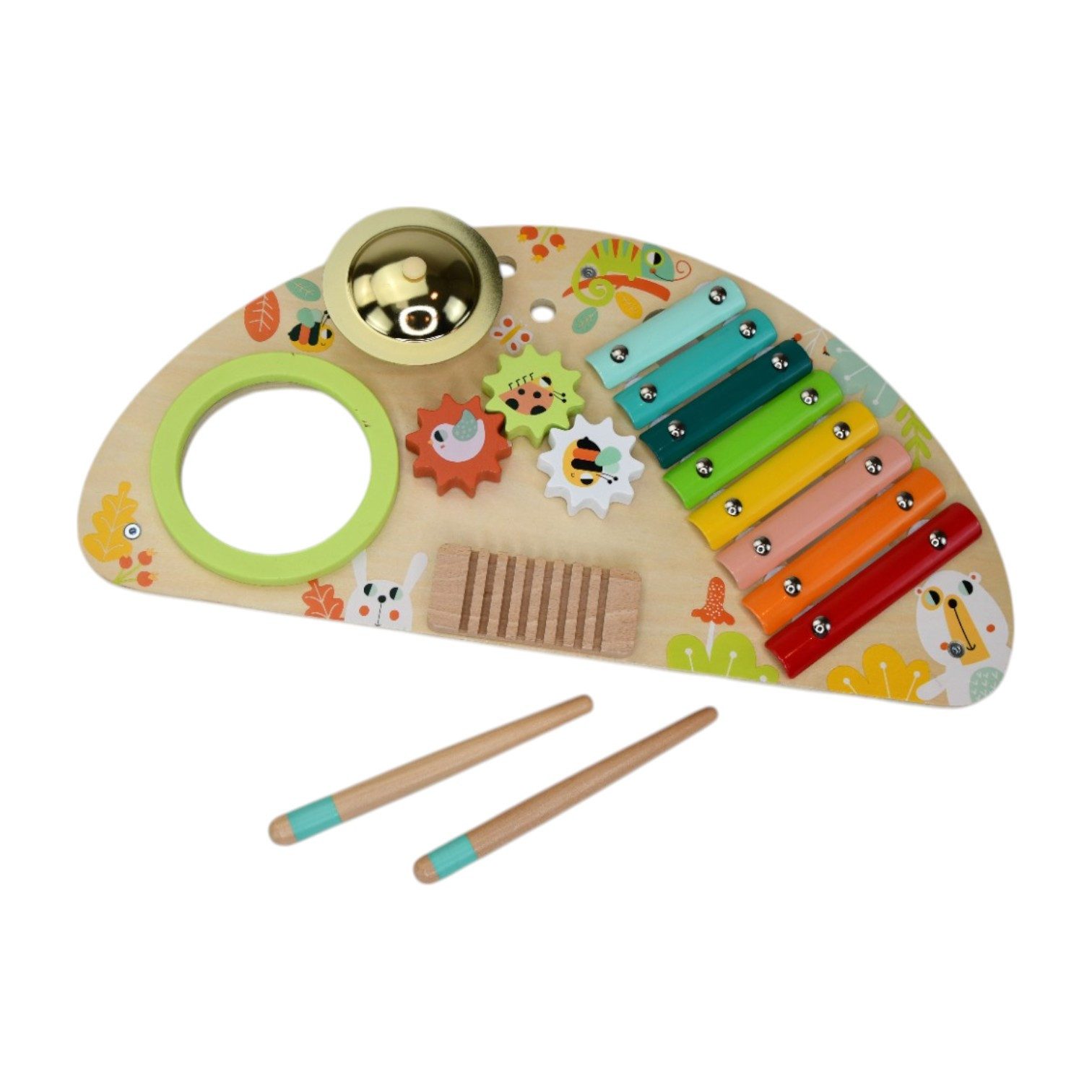 Zayno Greifspielzeug Kindermusiktisch "Klangzauber" (Packung, 1-tlg., Beflügelt die Fantasie deines Kindes), Erste musikalischen Schritte