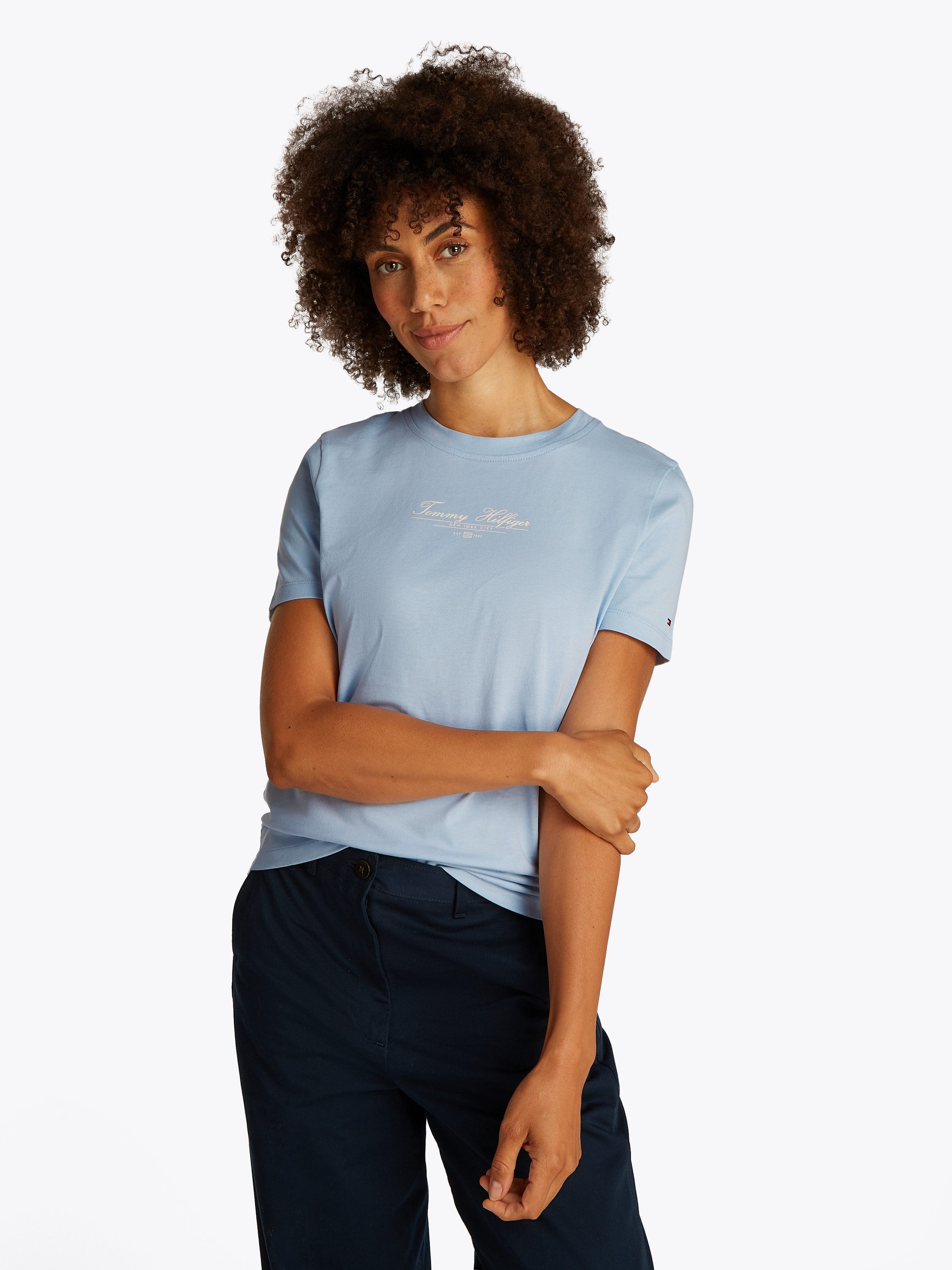 Tommy Hilfiger T-Shirt REG SCRIPT C-NK günstig online kaufen