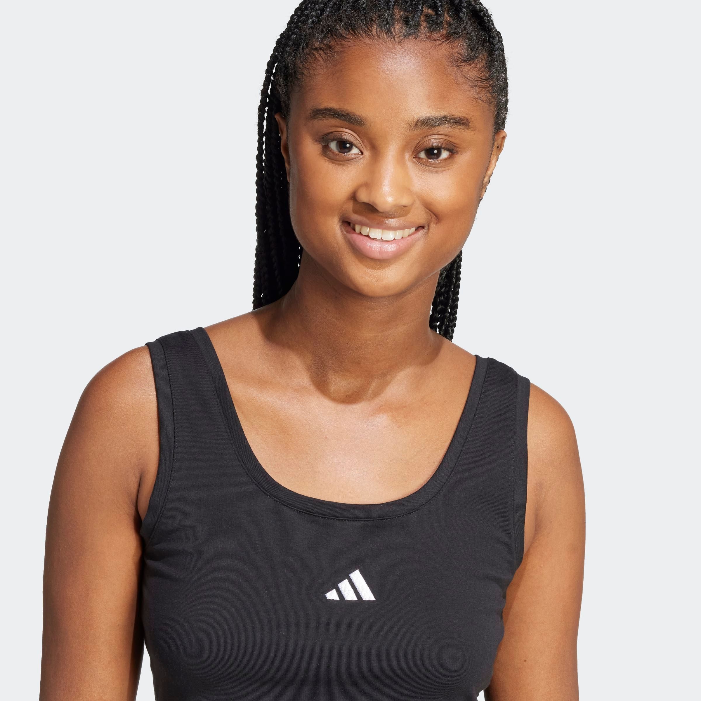 adidas Sportswear Tanktop ESSENTIALS SMALL LOGO COTTON LIFESTYLE schmale Passform, leichtes und luftiges Design