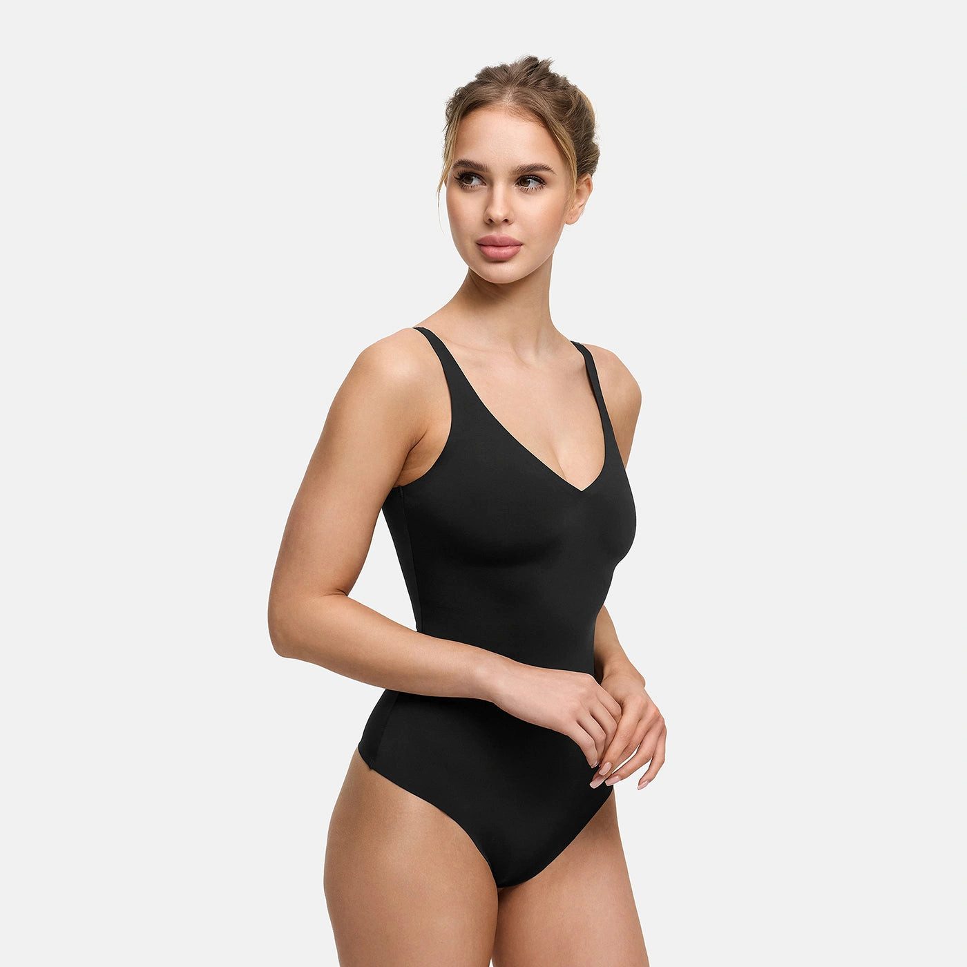 Shaping-Body Shiny Sculpting String-Body-Schwarz-L