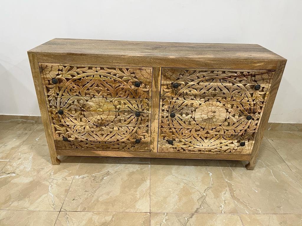 Samir Unterschrank Oriental 170 Indien Sideboard Handarbeit cm Natur Galerie