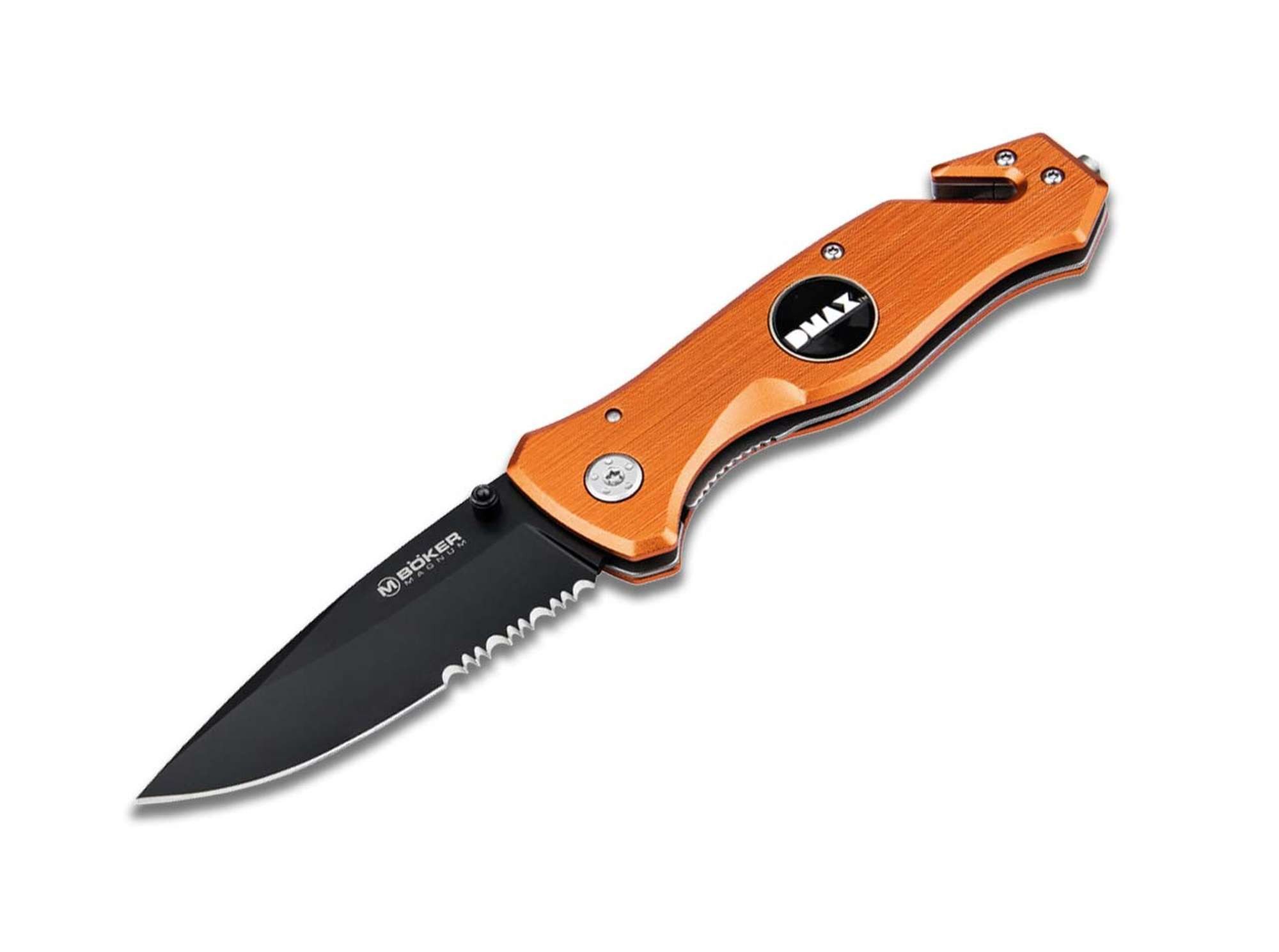 Böker Universalmesser DMAX Rettungsmesser Medic Gurtschneider Glasbrecher mit Clip