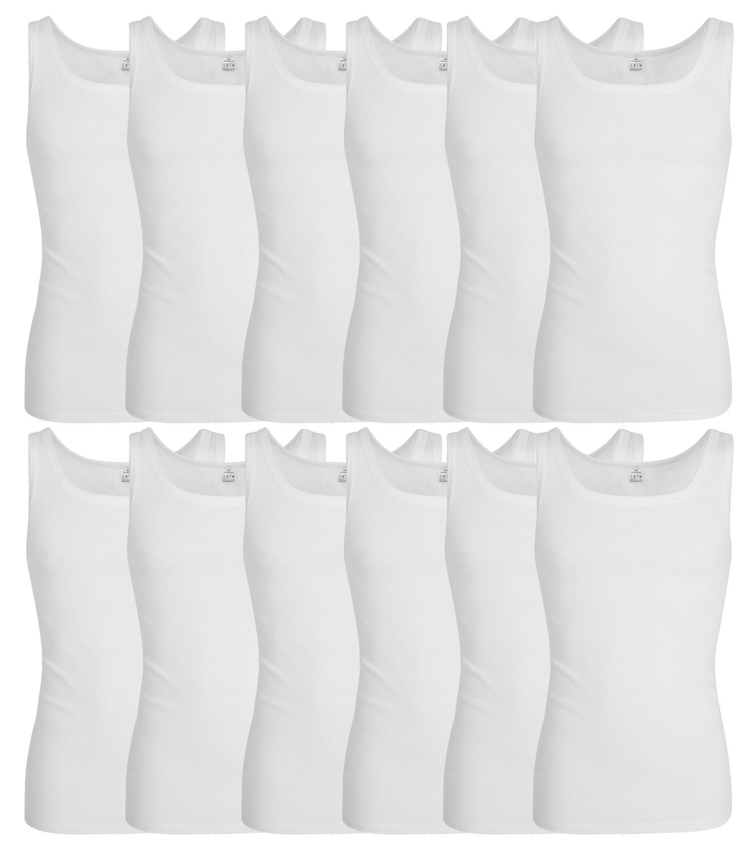 Unterhemd 12er Pack Herren Unterhemden