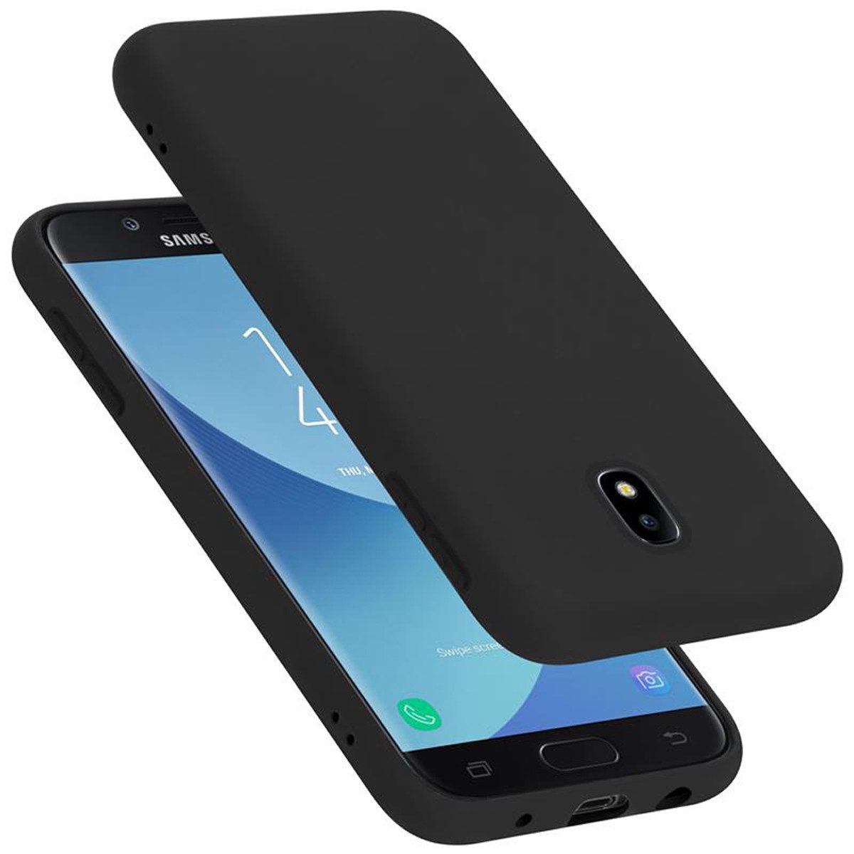 Cadorabo Handyhülle für Samsung Galaxy J7 2017 Hülle Samsung Galaxy J7 2017, Flexible Hülle TPU Silikon Schutzhülle Back Cover Case