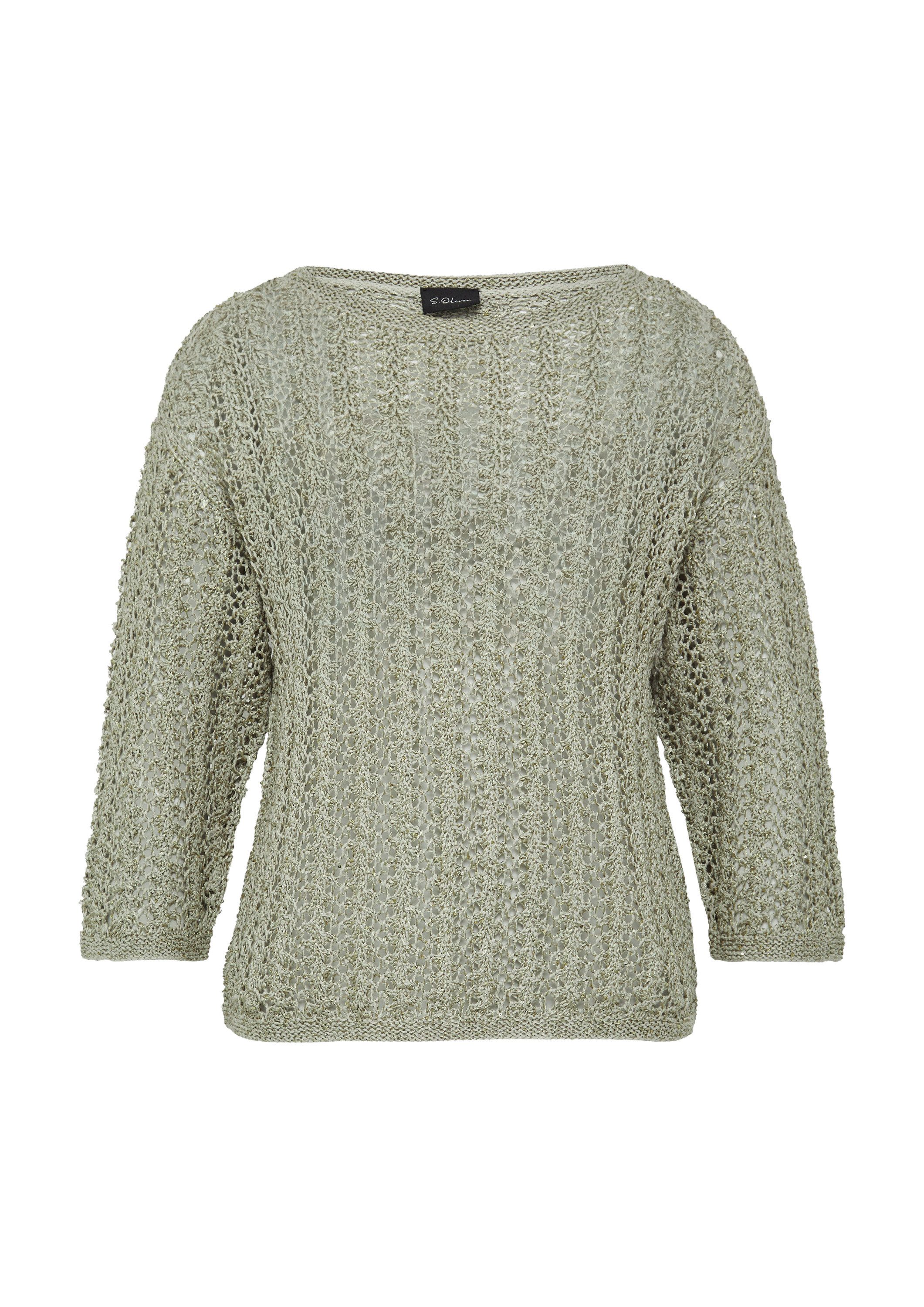 s.Oliver 3/4 Arm-Pullover Strickpullover (1-tlg) günstig online kaufen