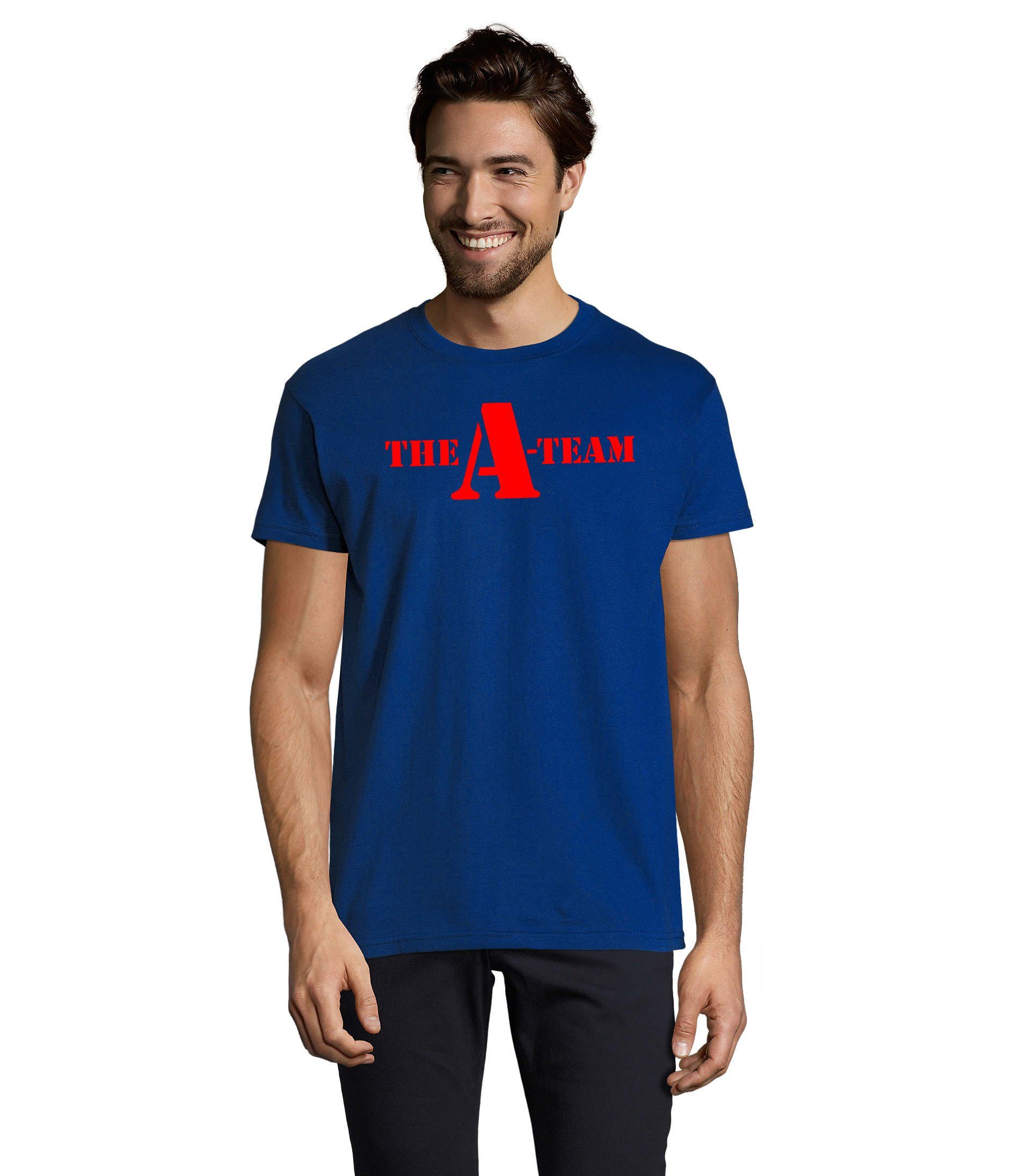 Blondie & Brownie T-Shirt Herren A Team Logo Print Van Bus Murdock Hannibal Serie Herren Streetwear T-Shirt Film Serien Motiv Print A Team Style