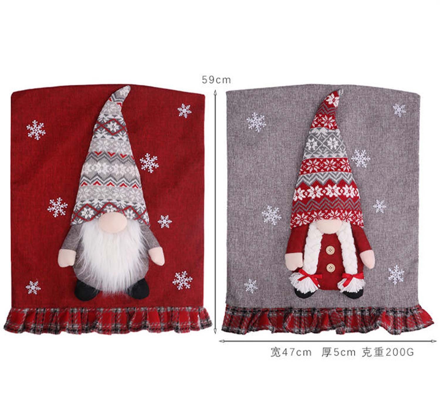 trends for living Stuhlhusse Weihnachtsdeko Stühle Set 2 Stuhlhussen Bezug günstig online kaufen