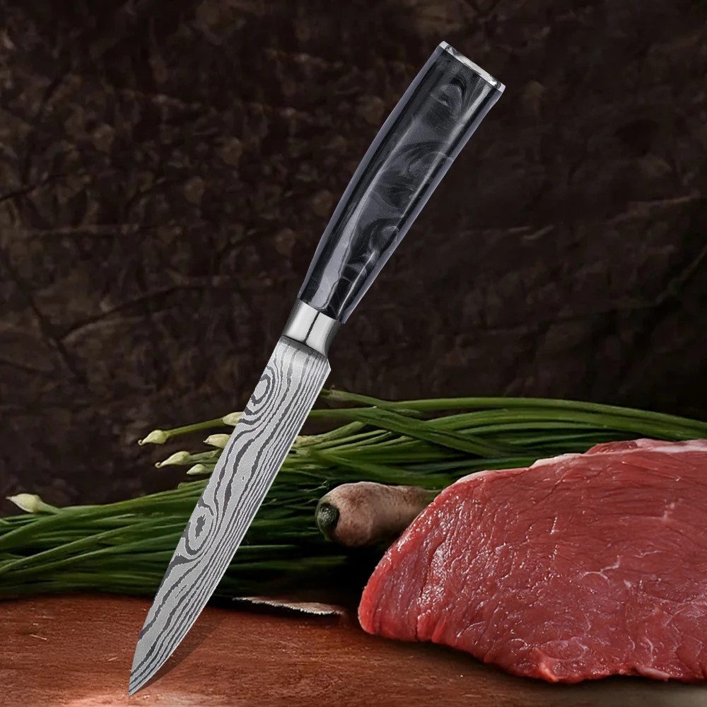 KingLux Allzweckmesser Allzweckmesser 12,7 cm Küchenmesser aus Hochkohlenstoff-Edelstahl