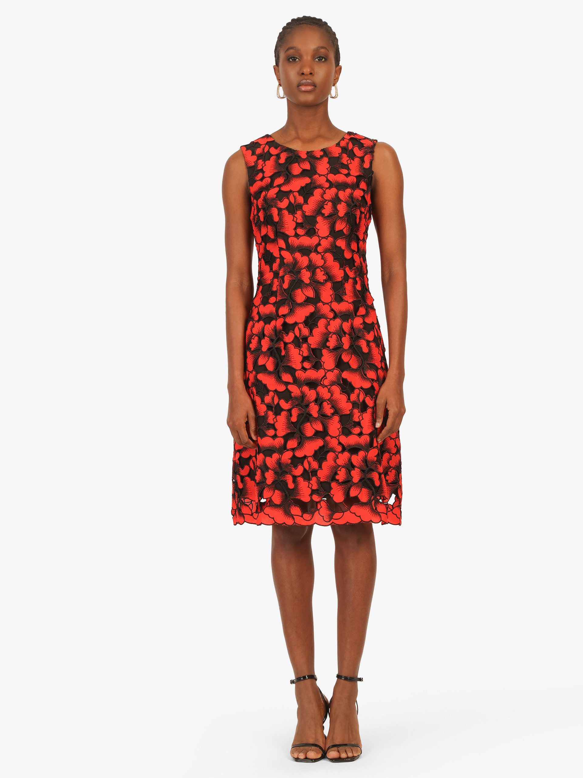 Kraimod Cocktailkleid mit floraler Spitze und Rundhals günstig online kaufen