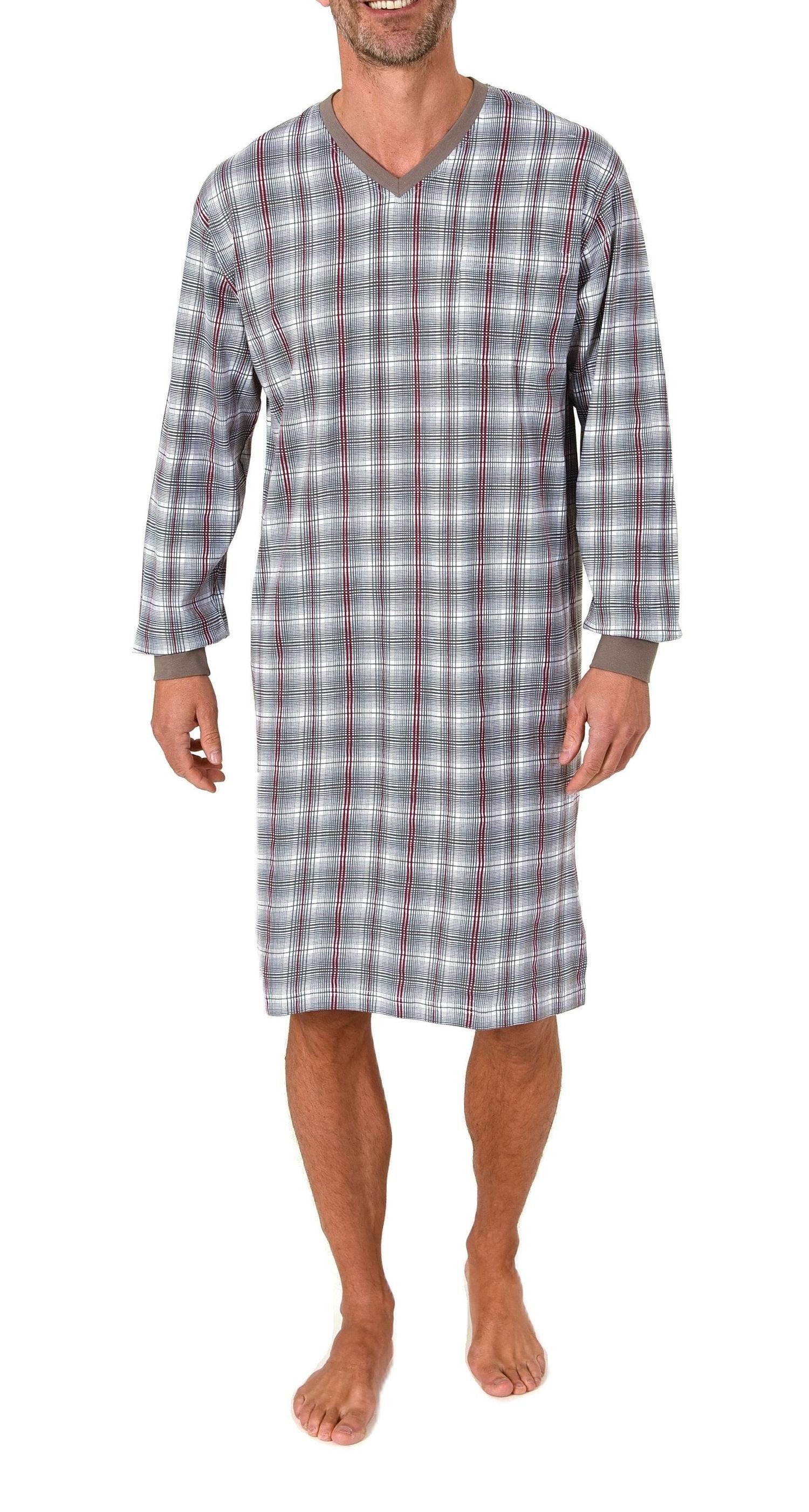 Normann Pyjama Normann Herren langarm Nachthemd mit Bündchen – auch in Über günstig online kaufen