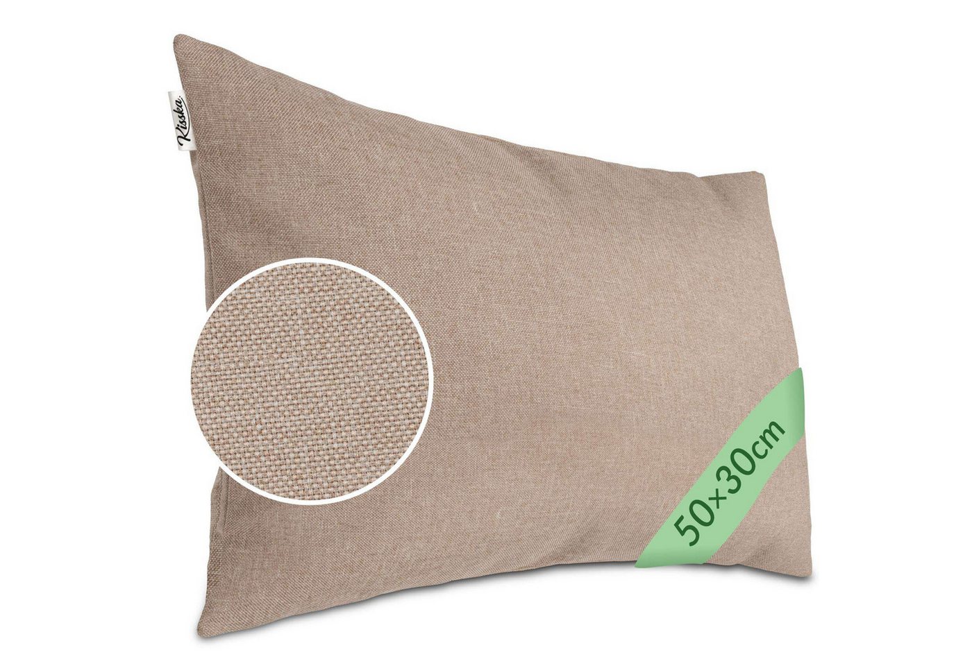 Kisska Dekokissen Kissenhülle TIZI MIT oder OHNE Füllung Kissenbezug Zierkissen, Kissenüberzug - Kissenhusse ohne Füllung 50x30cm Tizi Leinen-Optik