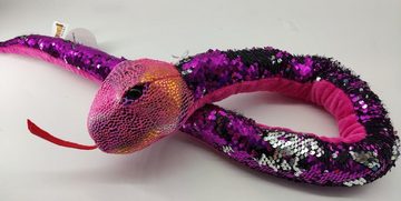 soma Kuscheltier Plüschtier Plüschschlange XXL 110cm Lila Pink Glitzer Plüsch-Schlange (1-St), Super weicher Plüsch Stofftier Kuscheltier für Kinder zum spielen