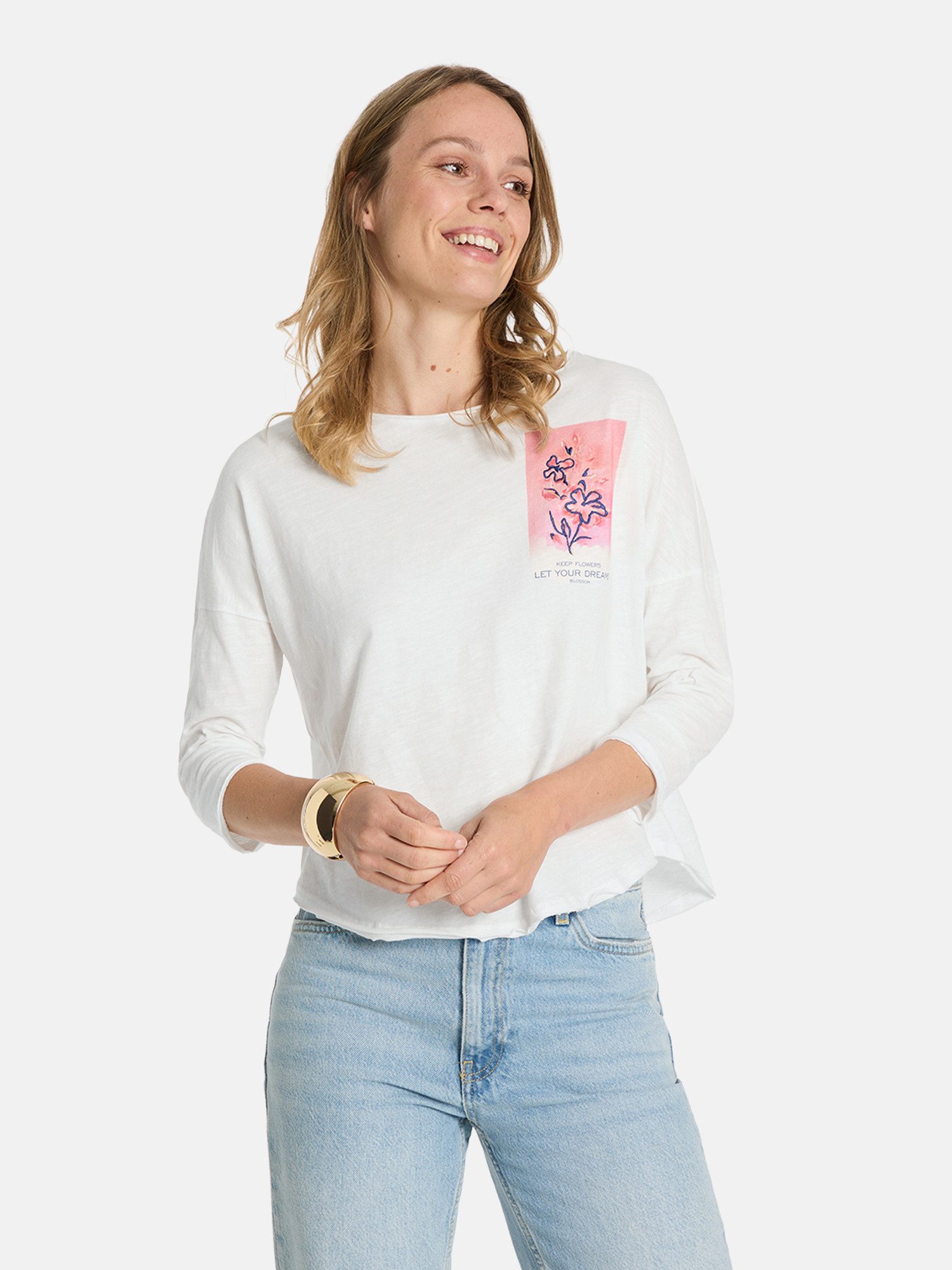 Lieblingsstück Rundhalsshirt CamillaL mit kleinem Print günstig online kaufen