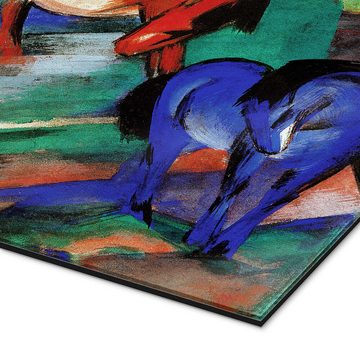 Posterlounge XXL-Wandbild Franz Marc, Rotes und blaues Pferd, Malerei