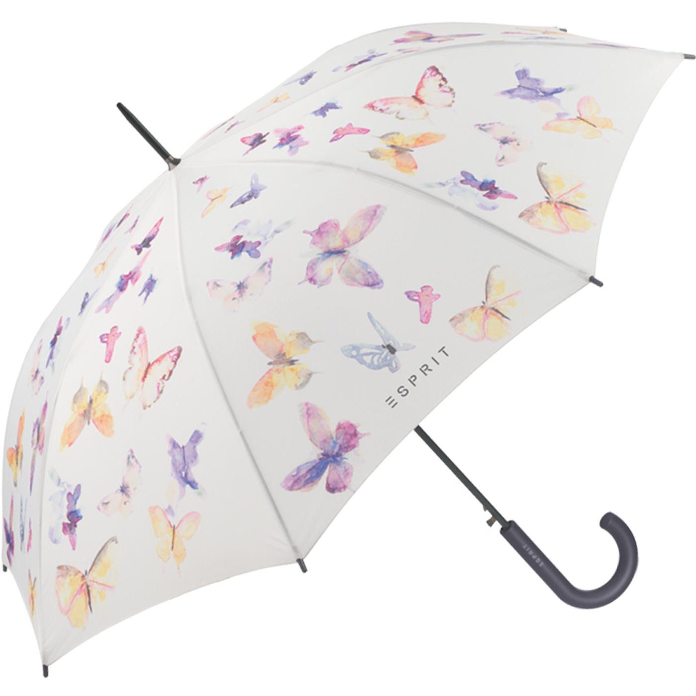 Esprit Stockregenschirm Damen-Regenschirm Long - Butterfly Dance, groß-stab günstig online kaufen