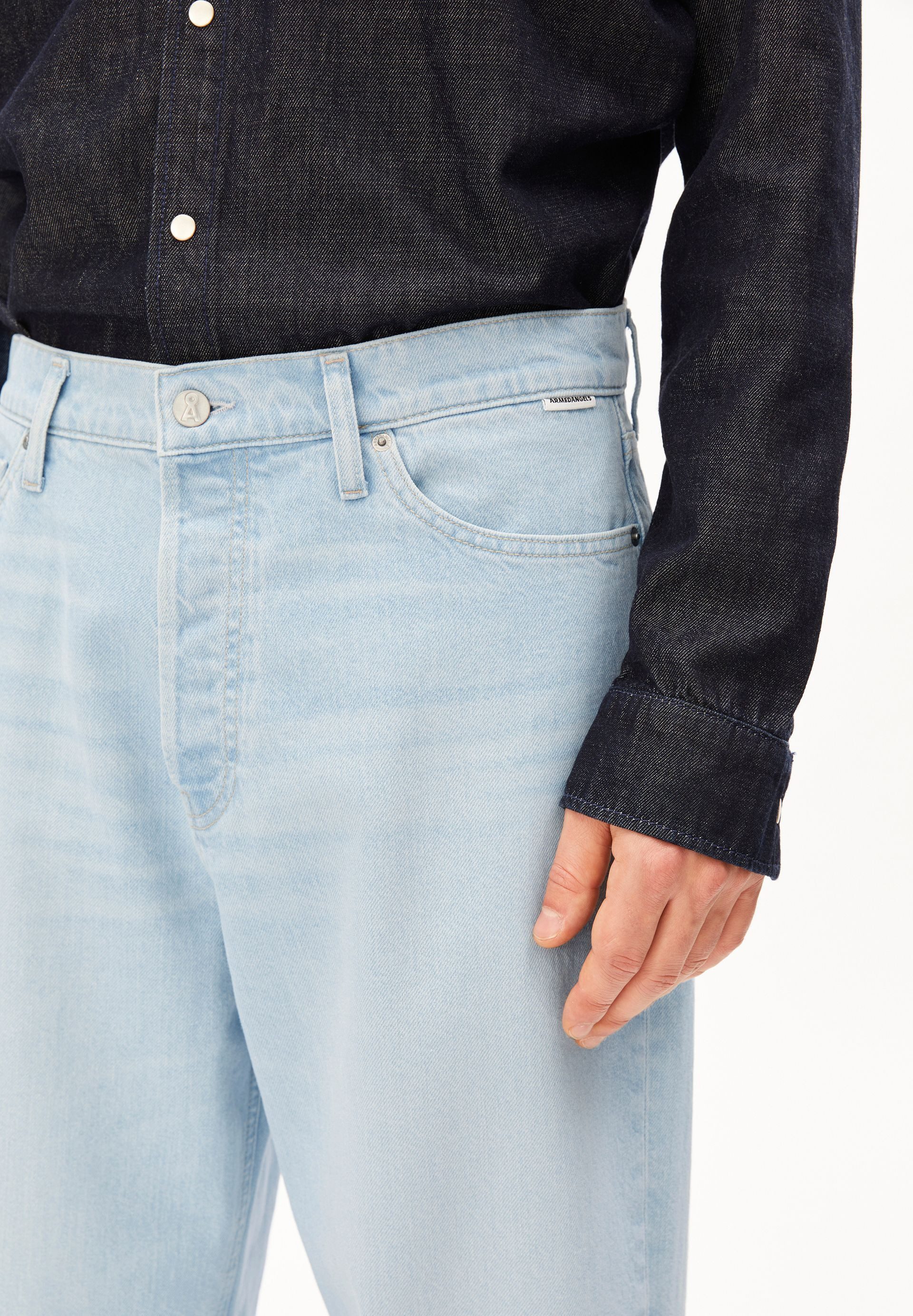 Armedangels Weite Jeans JAAMEO Jeans aus 100% recycelter Baumwolle (Non-Stretch, Baggy Fit) Mid waist