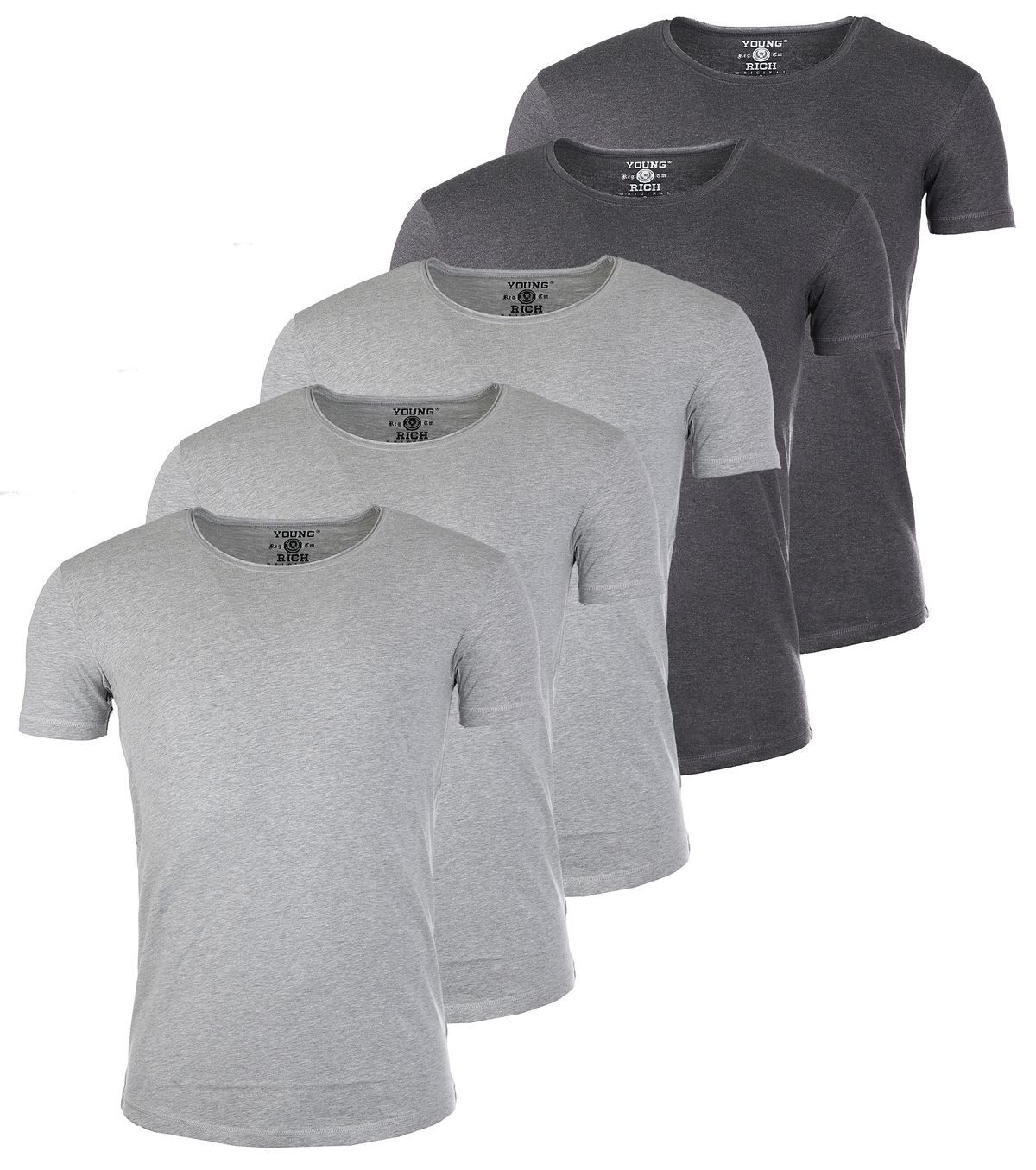 Young & Rich T-Shirt Herren Uni günstig online kaufen