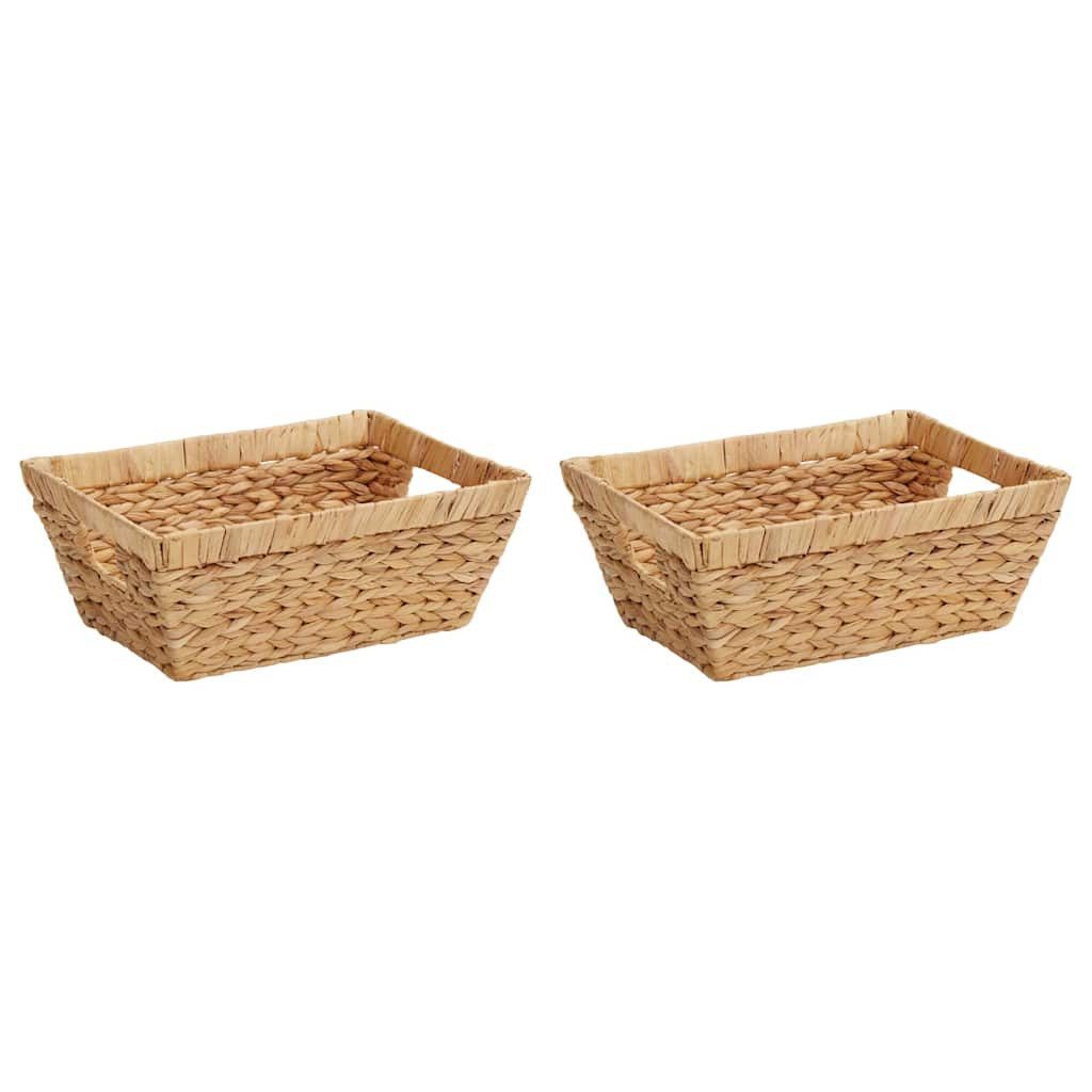 vidaXL Aufbewahrungsbox Aufbewahrungskörbe 2 pcs Natur 38 x 28 x 15 cm Wasserhyazinthe (2 St)