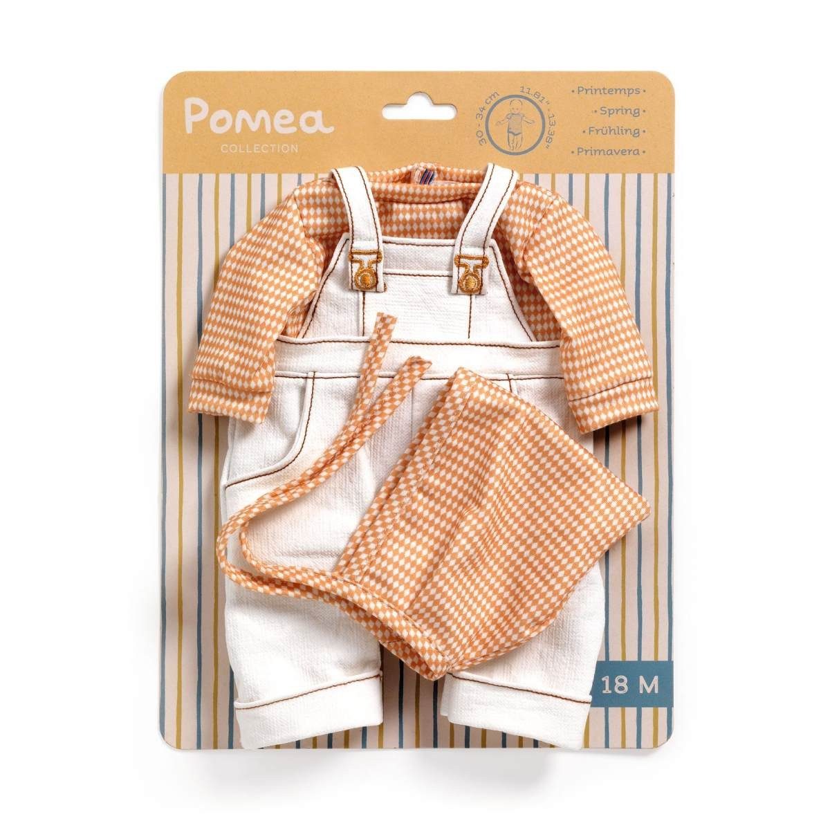 DJECO Puppenkleidung POMEA Latzhose Cannelle für Puppen der Größe 30-34 cm günstig online kaufen