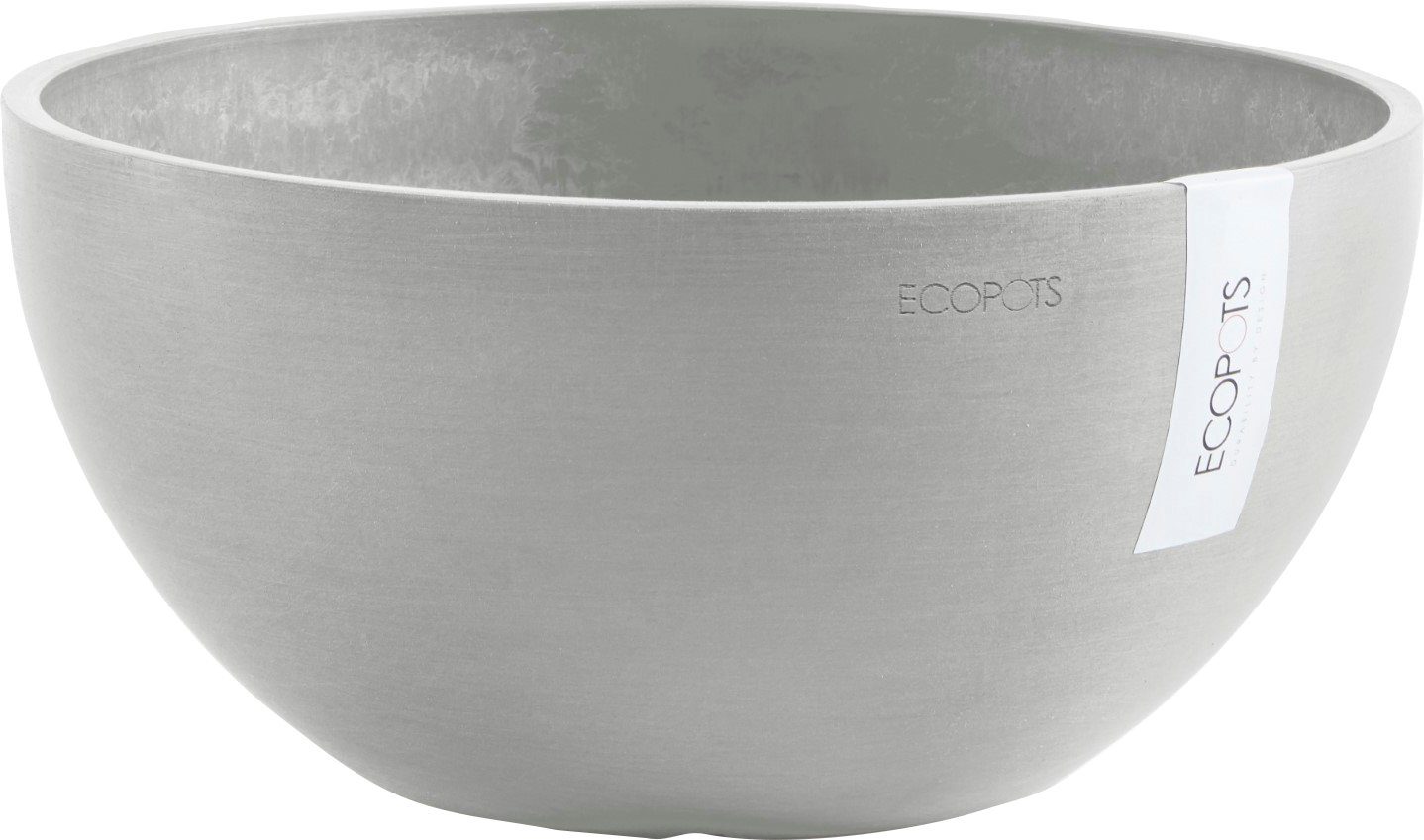ECOPOTS Blumentopf BRUSSELS White Grey, BxTxH: 25x25x12 cm günstig online kaufen