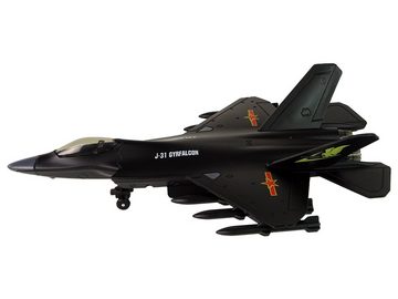 LEAN Toys Spielzeug-Flugzeug Kampfflugzeug Reibungsantrieb Spiel Flugzeugmodell Kampfjet Flugzeug