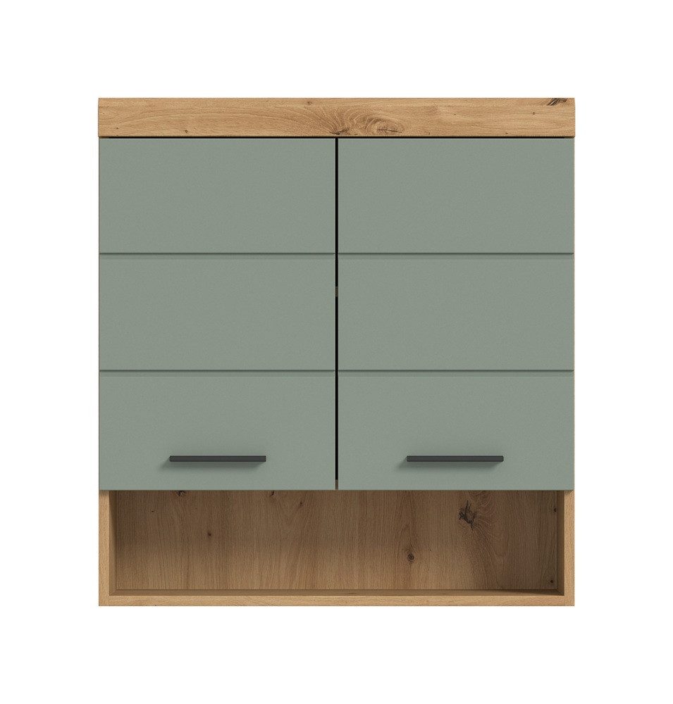 xonox.home Hochschrank Kopie von Hängeschrank breit Scout, Salbei / Artisan Eiche #1 (1-St) Badmöbel, Badkombination