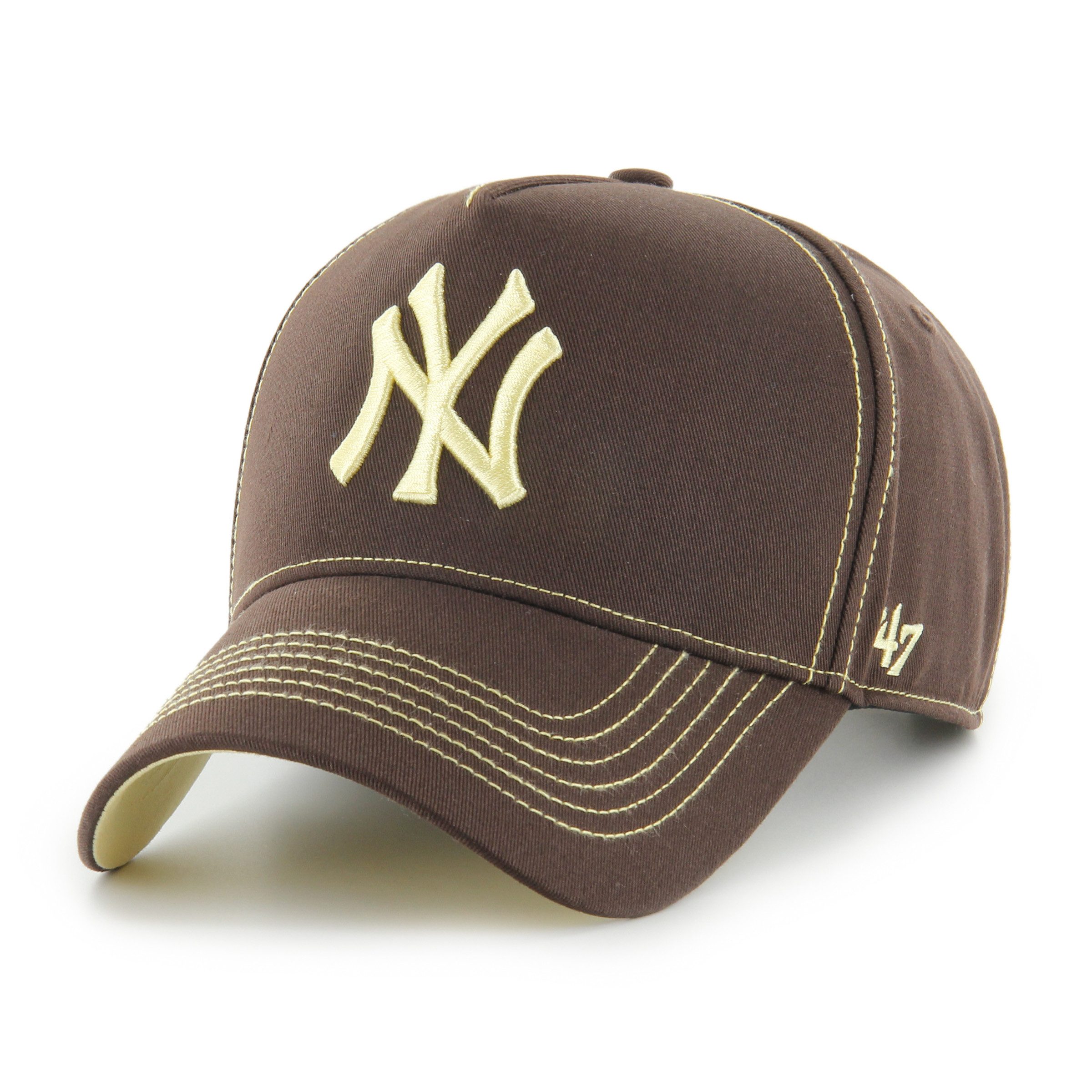 '47 Brand Baseball Cap '47 Brand Cap MLB New York Yankees Contrast Stitch '47 Clean Up (Basecap, Basecap, Clean Up Cap) Used-Look (Garment Wash)