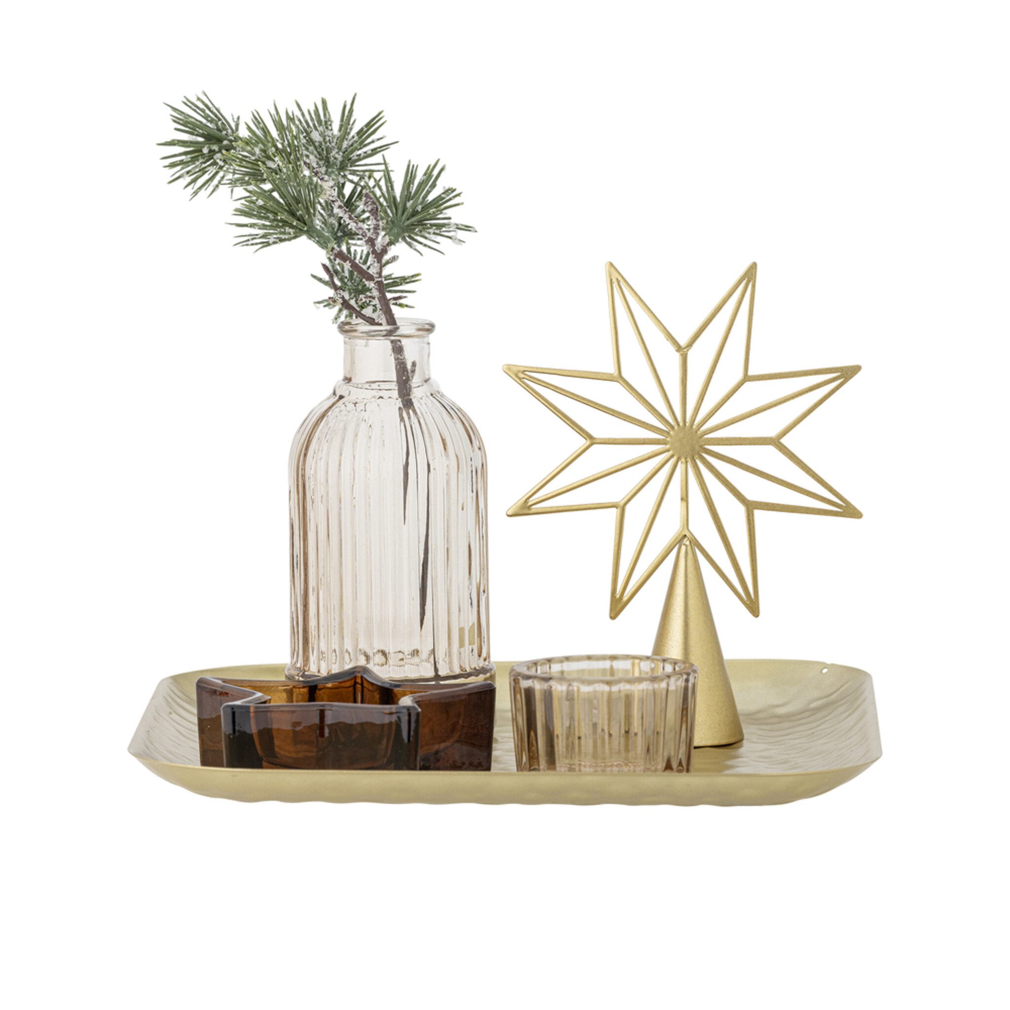 Bloomingville Kerzentablett Sanga Tablett Настольные лампыn Weihnachten quadratisch