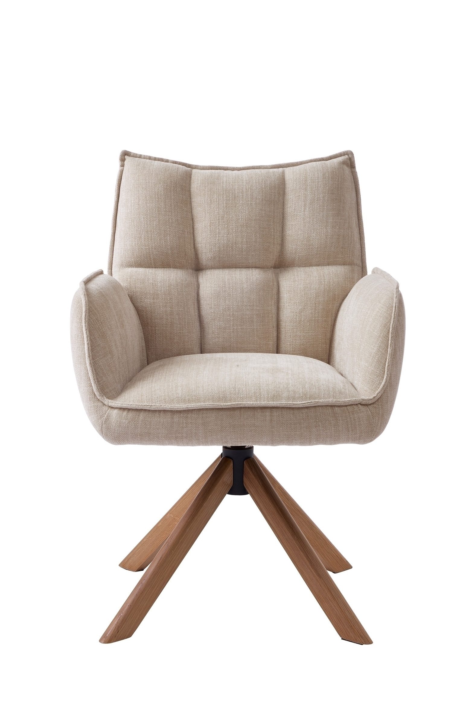 freiraum Armlehnstuhl Marilla, (2er-Set) drehbar, Federkern, Chenille beige - 59x86x65 (BxHxT) – Bild 2 von 5