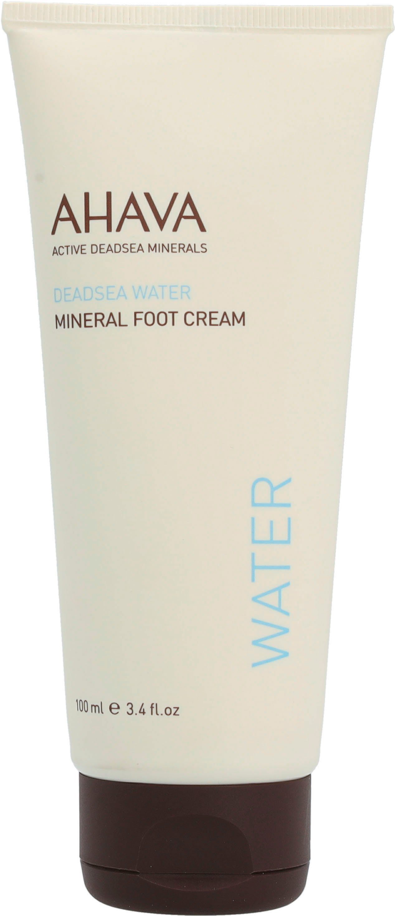 AHAVA Fußcreme Deadsea Water Mineral Foot Cream, Erneuert raue Haut und schließt Hautrisse, mit wichtigen Mineralien.