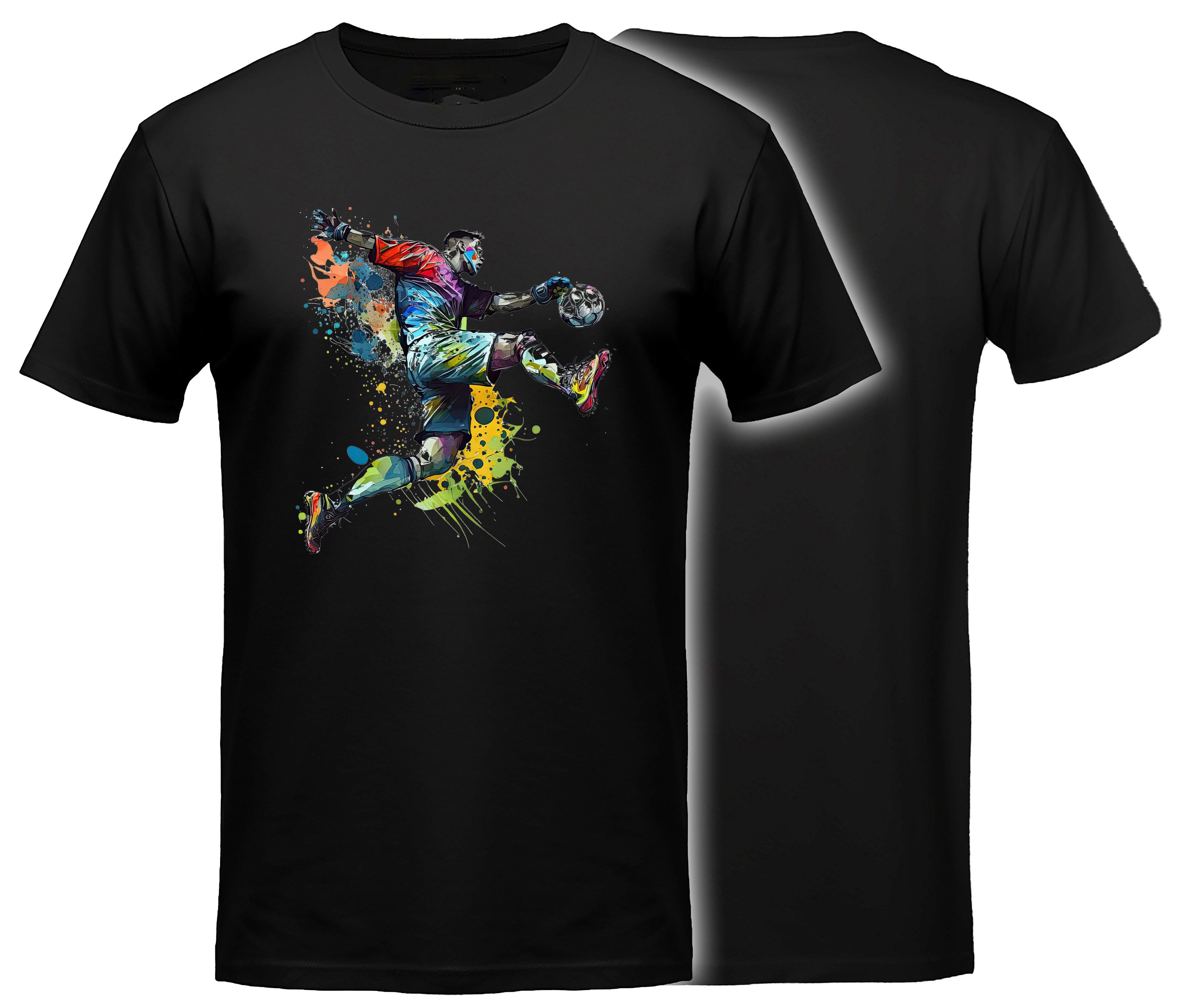 MyDesign24 T-Shirt mit Fussball print Fußball T-Shirt Regular Fit i476
