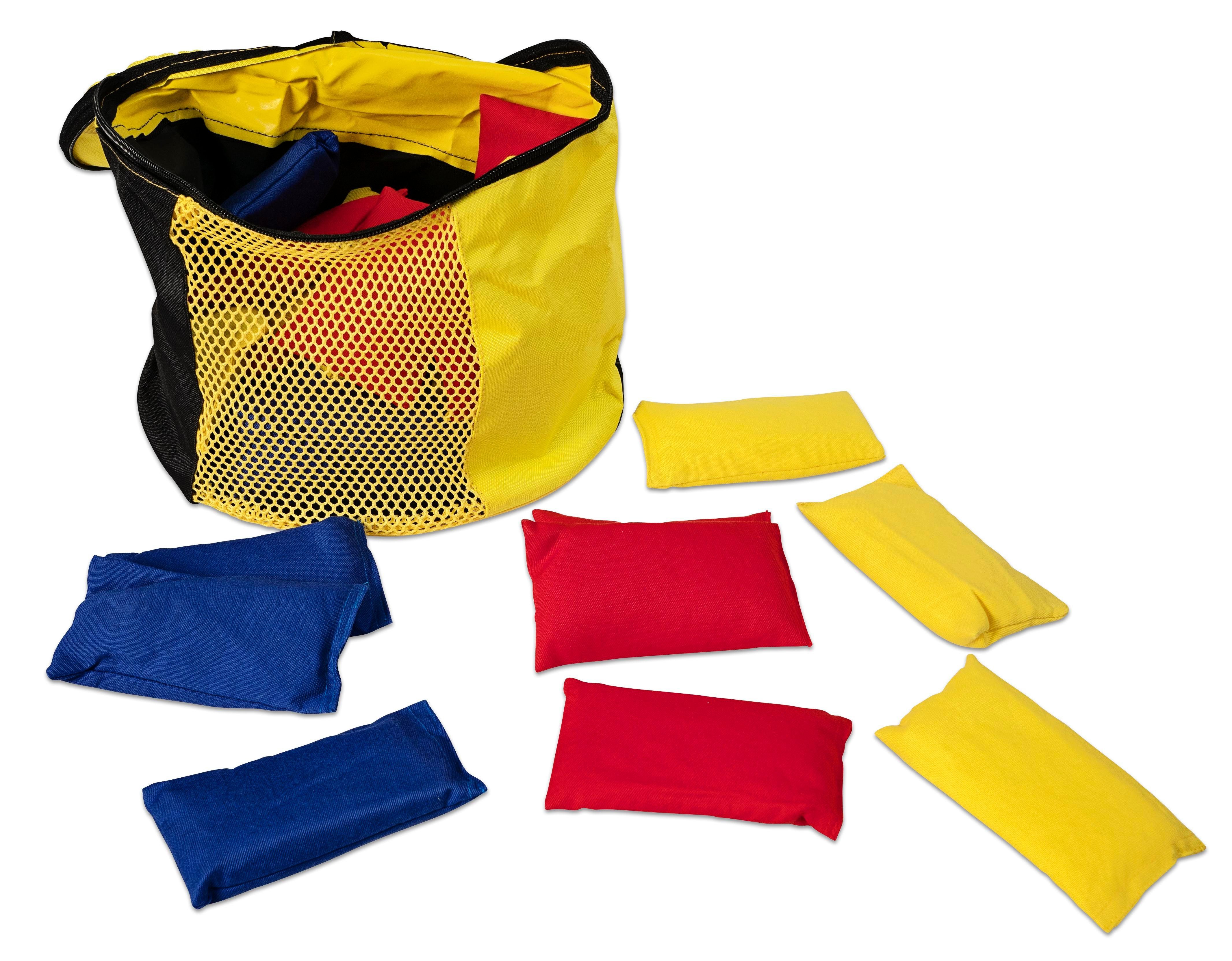 Betzold Outdoor-Spielzeug Tasche gefüllt mit 30 Bohnensäckchen –Spielzeug für Motorik, Textil