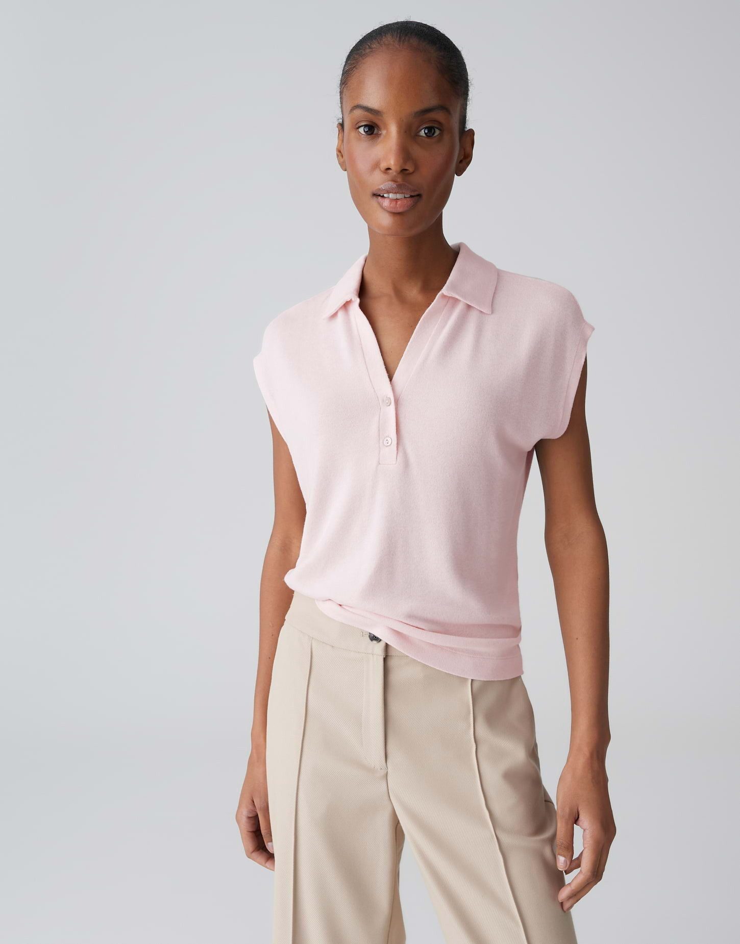 OPUS Shirttop Weiches Poloshirt aus ECOVERO™ Viskosemix weicher Griff und l günstig online kaufen