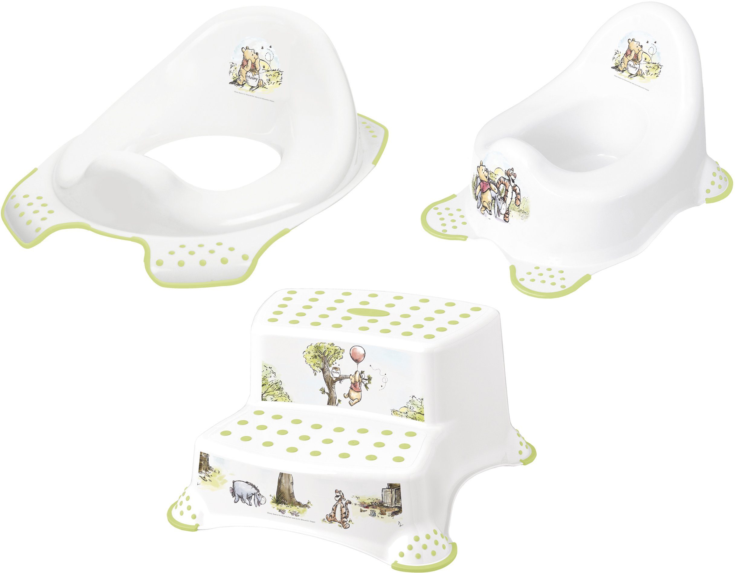 keeeper Töpfchen Winnie, weiß, (Set, 3-tlg), Kinderpflege-Set - Töpfchen, Toilettensitz und Tritthocker