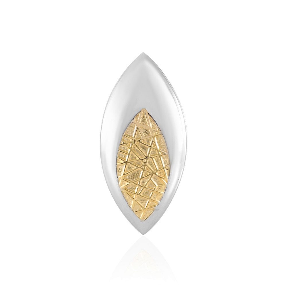 Kettenanhänger Cavill eleganter 925 Sterling Silberanhänger, gold Tropfen, 4,31 g