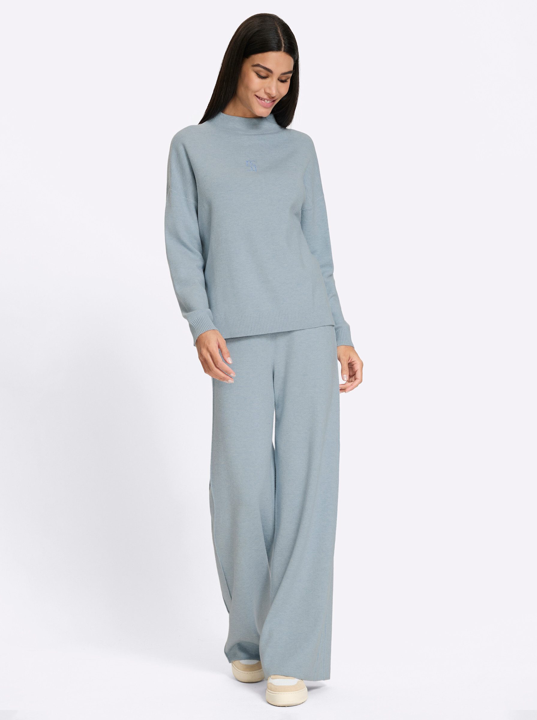 heine Jumpsuit Strick-Set Feinstrick Innenbeinlänge ca. 79 cm