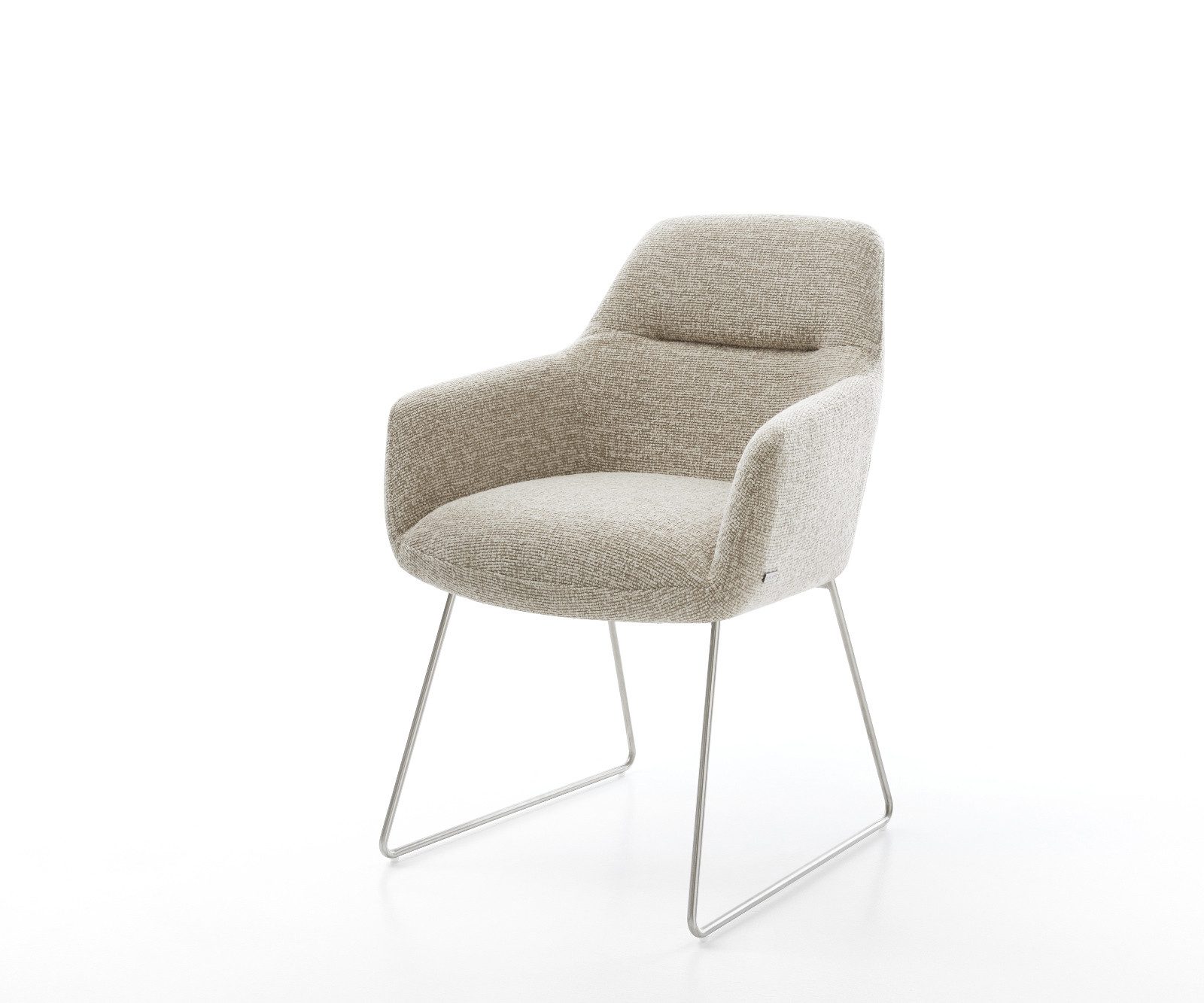 DELIFE Polsterstuhl Pejo-Flex, Kufengestell Edelstahl Webstoff günstig online kaufen