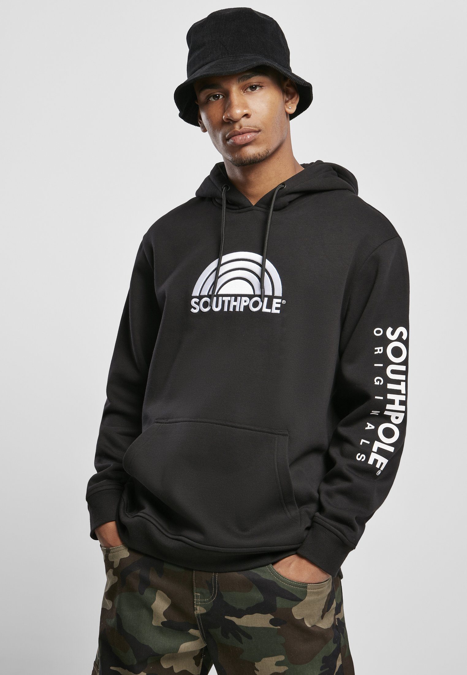 Southpole Sweater Herren Southpole Halfmoon Hoody (1-tlg) black | Sweatshirts