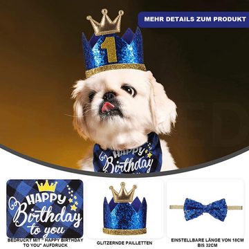 Daisred Hunde-Halsband Hunde-Geburtstagsparty-Zubehör, Geburtstagsdek für Hunde